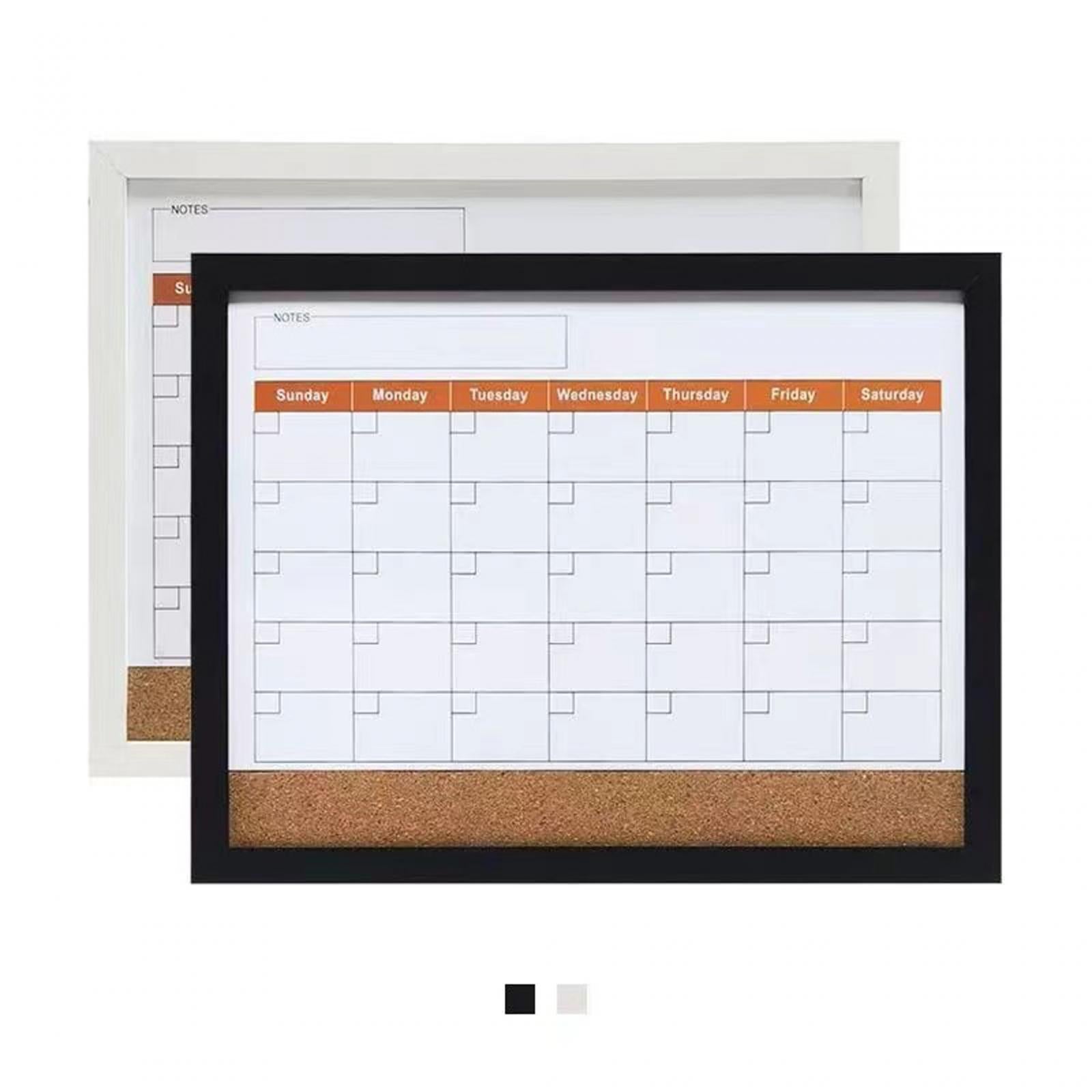 Monthly Calendar Planner Fridge Magnets Wood for Home Office Conference Room