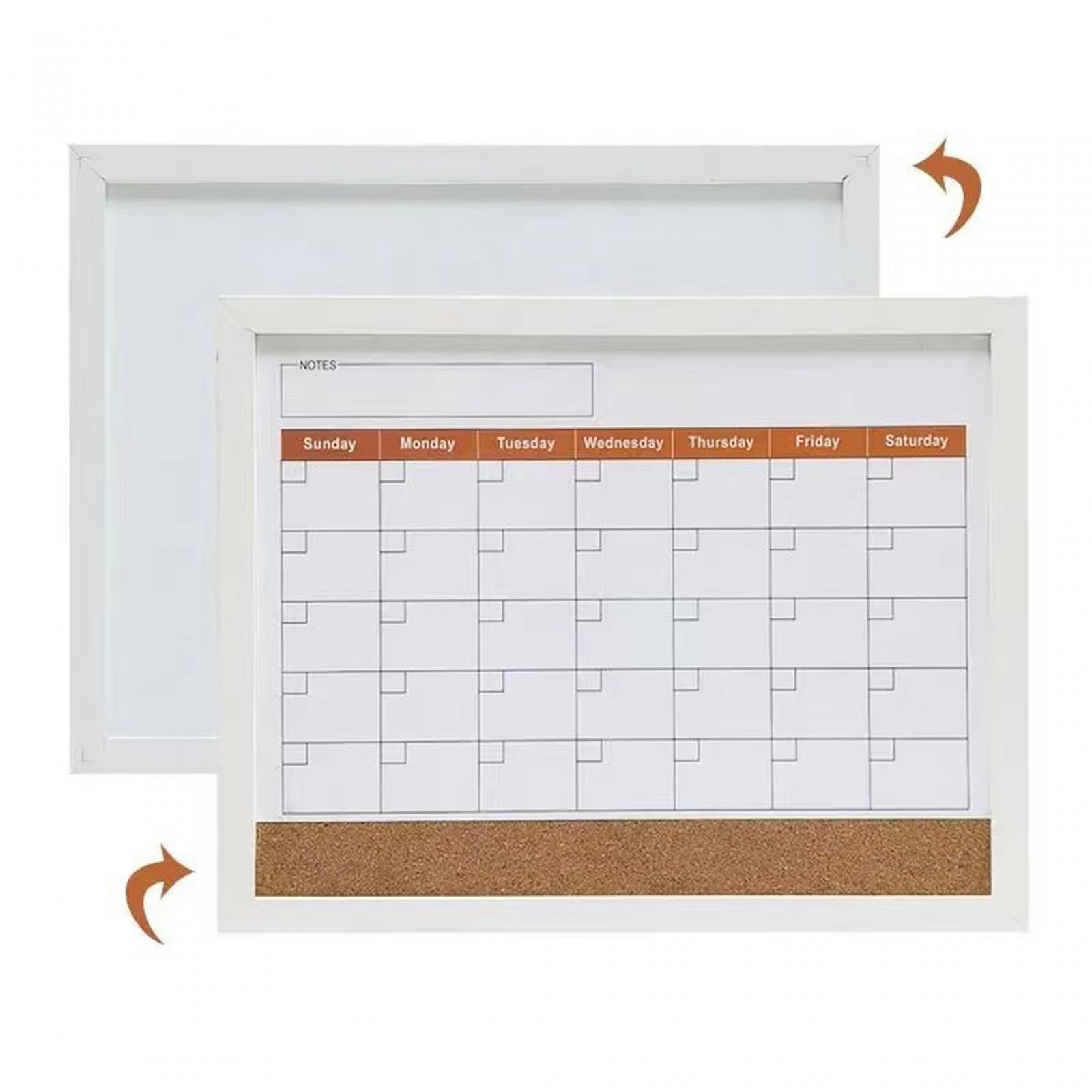 Monthly Calendar Planner Fridge Magnets Wood for Home Office Conference Room