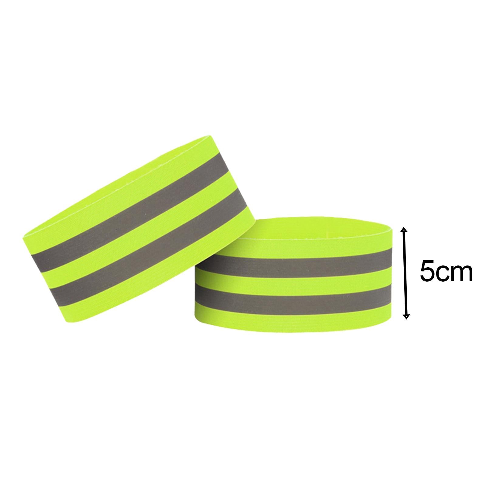 2xReflective Bands Adjustable Safety Reflector Tape Straps for Arm Leg Jogging