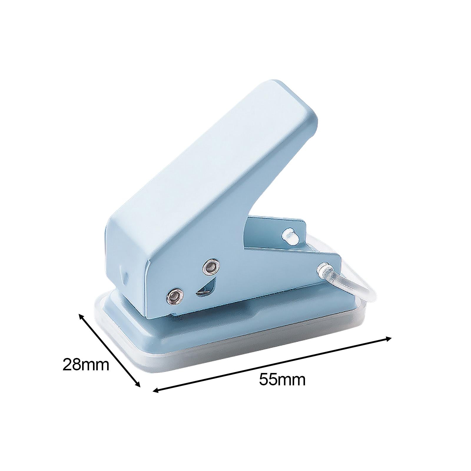 5xMini Paper Punch Adults 10 Sheet Paper Capacity Children Hole Puncher Single Blue
