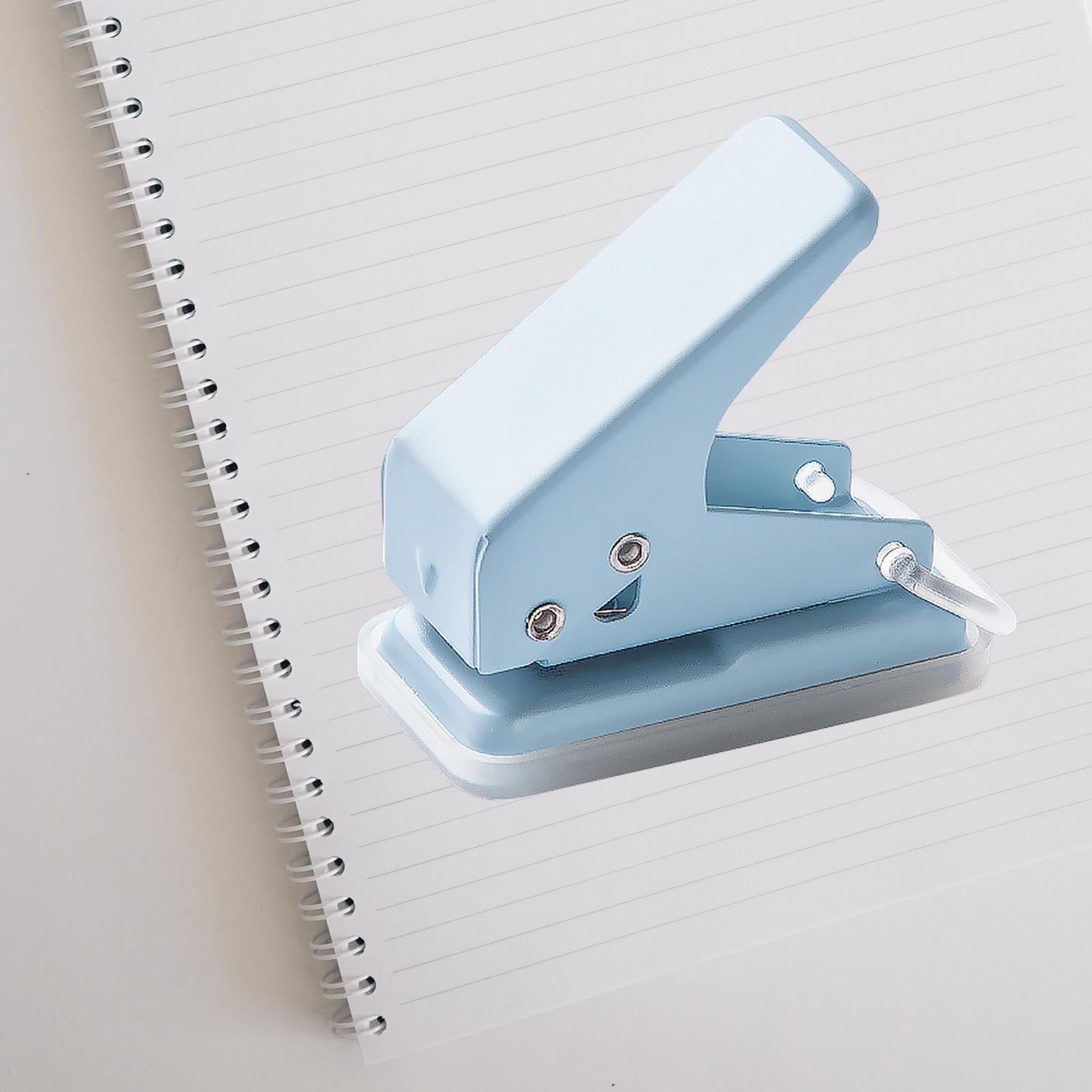 5xMini Paper Punch Adults 10 Sheet Paper Capacity Children Hole Puncher Single Blue