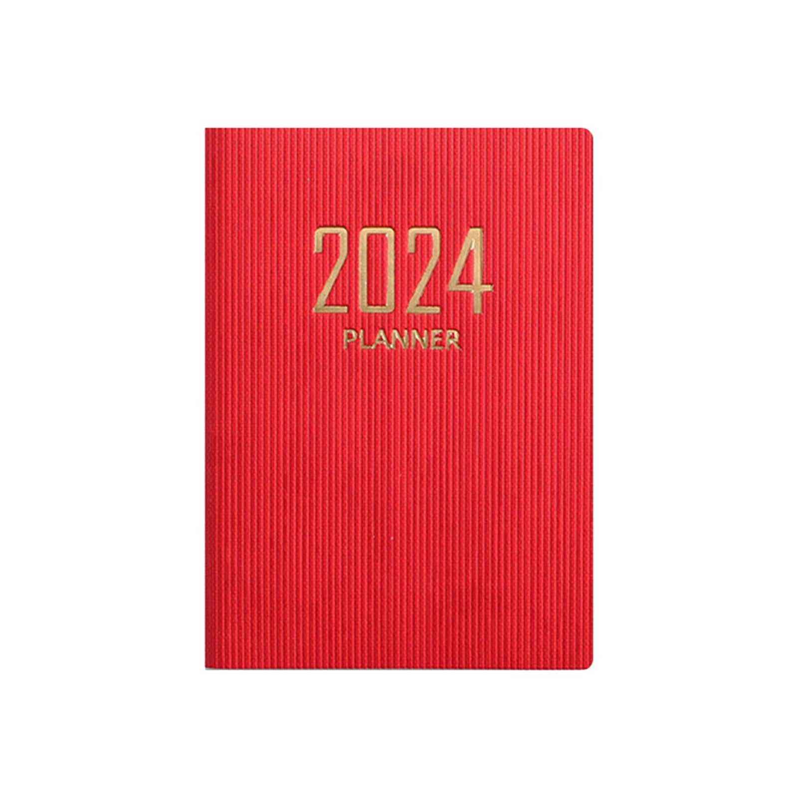 4xSchedule Notebook Monthly Planner Appointment Calendar Diary Journal Durable Red