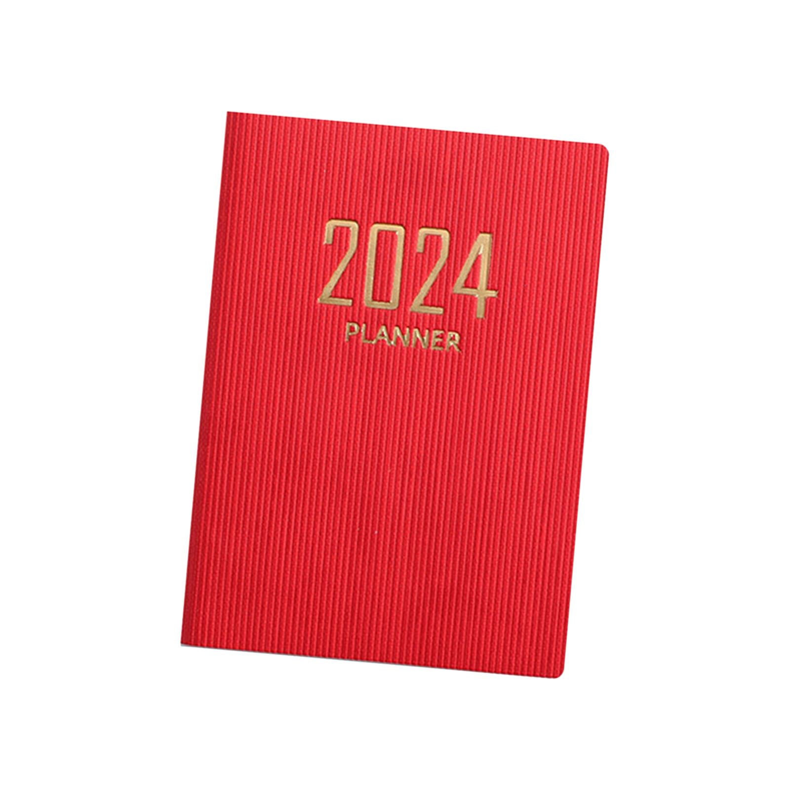2xSchedule Notebook Monthly Planner Appointment Calendar Diary Journal Durable Red