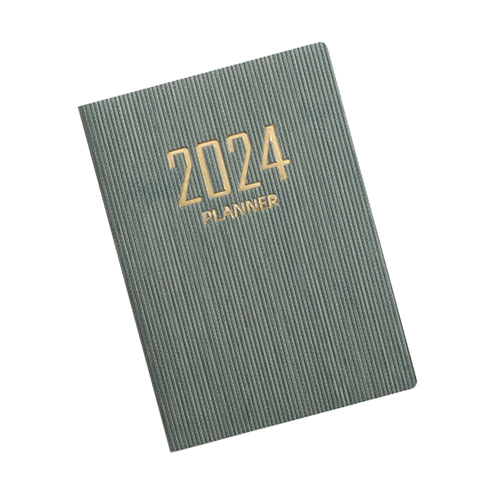 2xSchedule Notebook Monthly Planner Appointment Calendar Diary Journal Durable Green