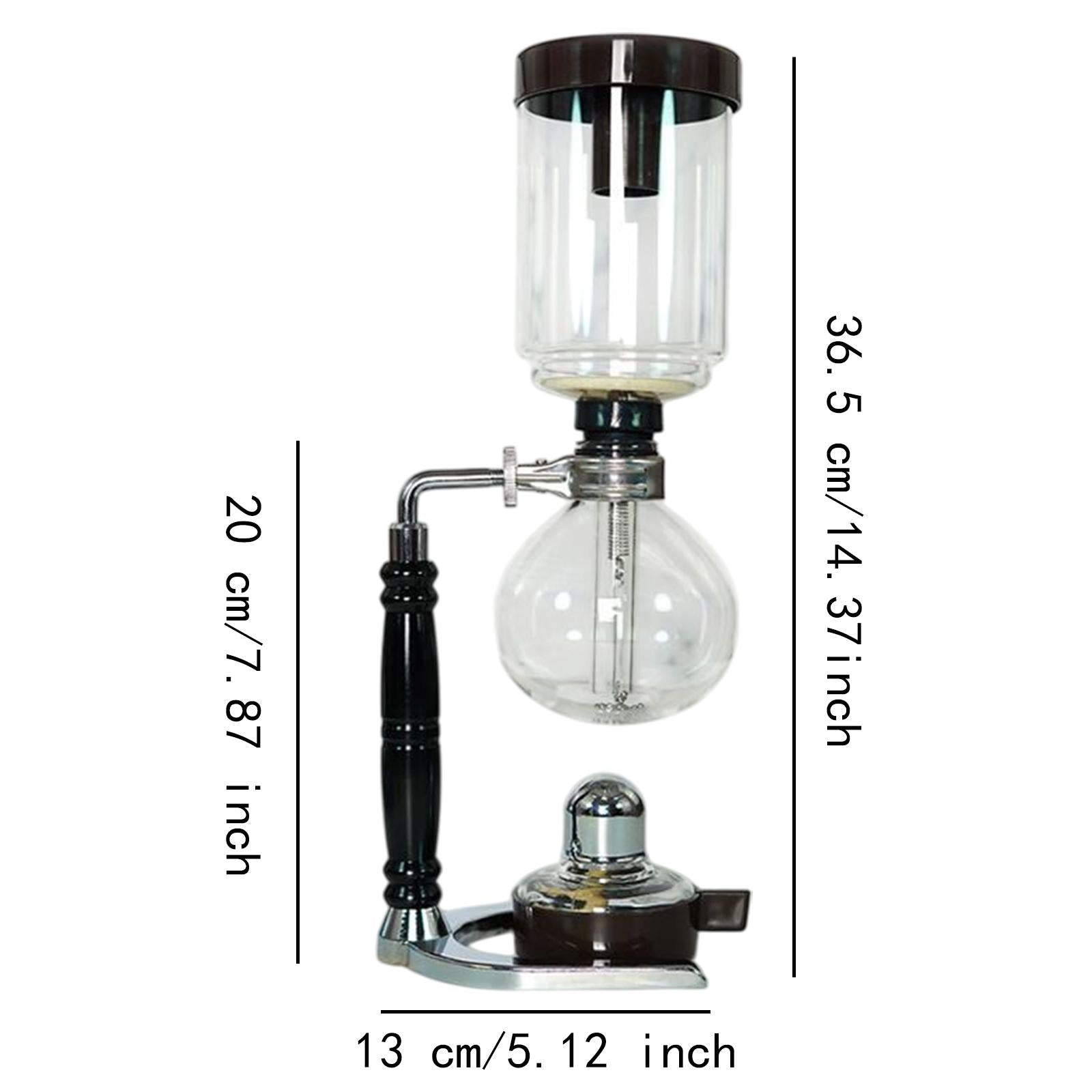 Coffee Siphon Housewarming Gift Clear Siphon Machine for Office Kitchen 3 Cup