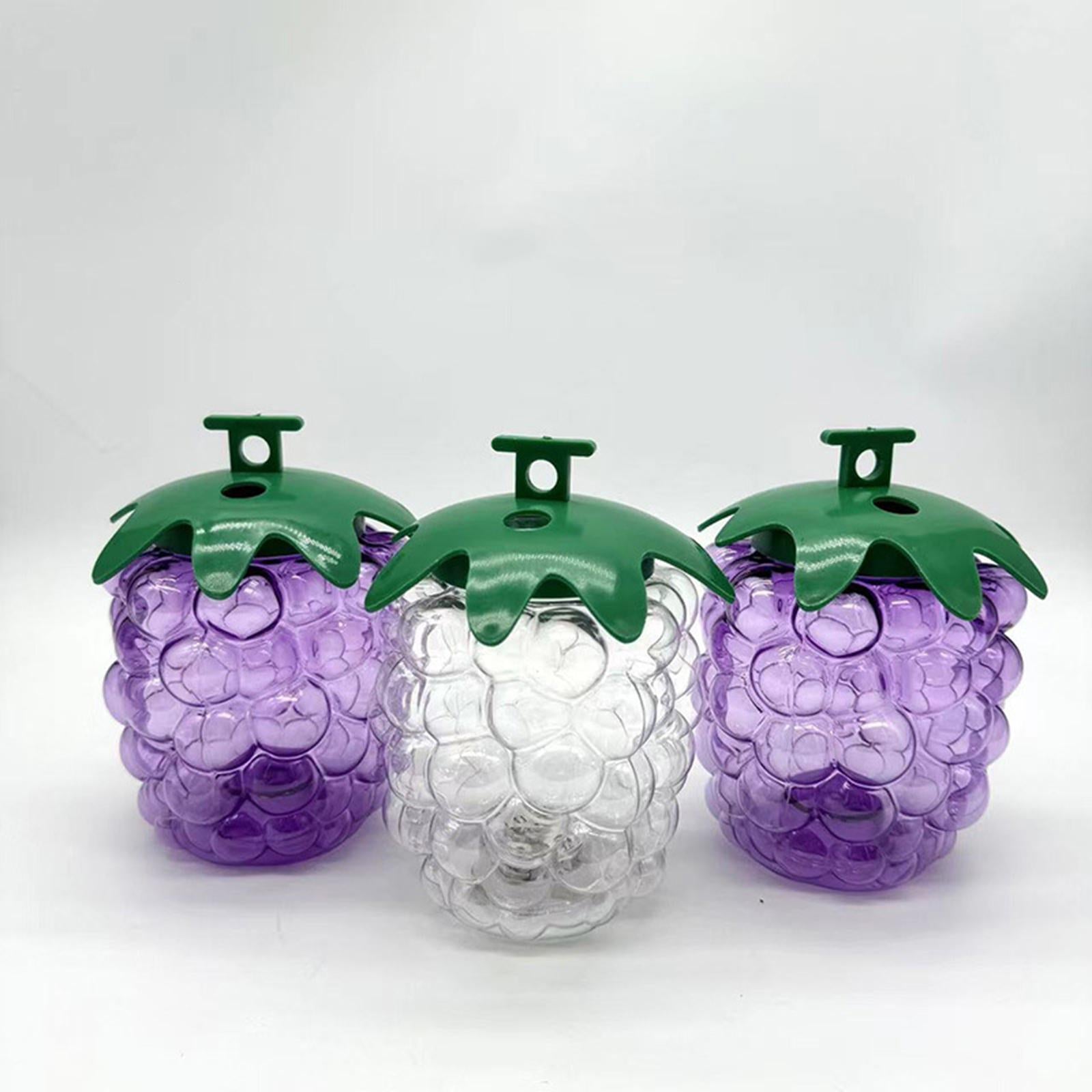 10x Grape Cups Water Milk Ice Coffee Cute Cold Resistant 500ml User Friendly Purple