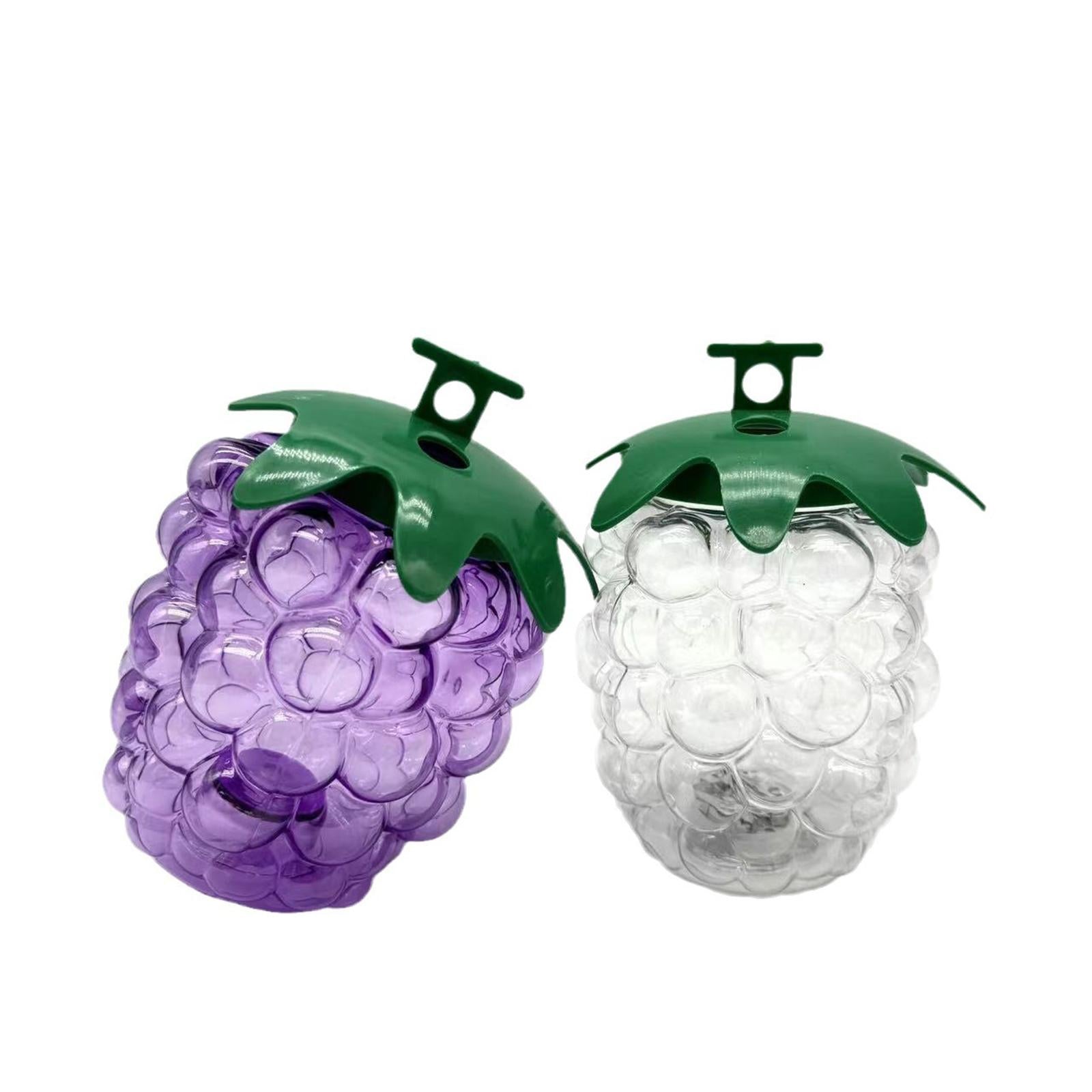 10x Grape Cups Water Milk Ice Coffee Cute Cold Resistant 500ml User Friendly Purple
