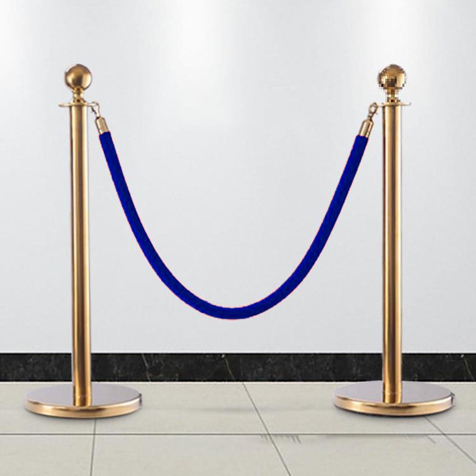 59inch Crowd Control Barrier Rope Stylish with Snap Hook for Queue Posts Gold Snap Hook
