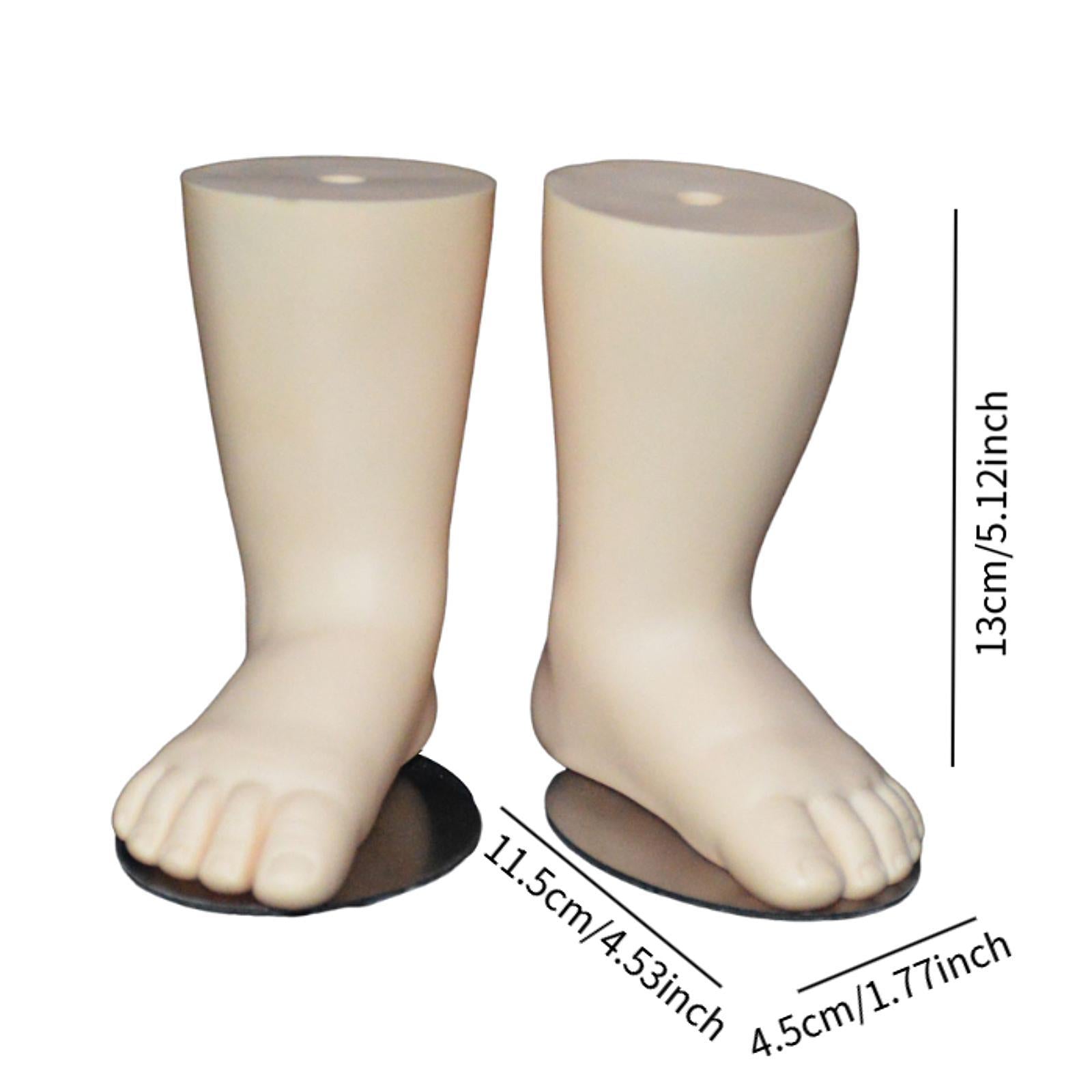 Baby Foot Model Photo Prop Sock Display Holder for Malls Shop Commercial Use Skin Color