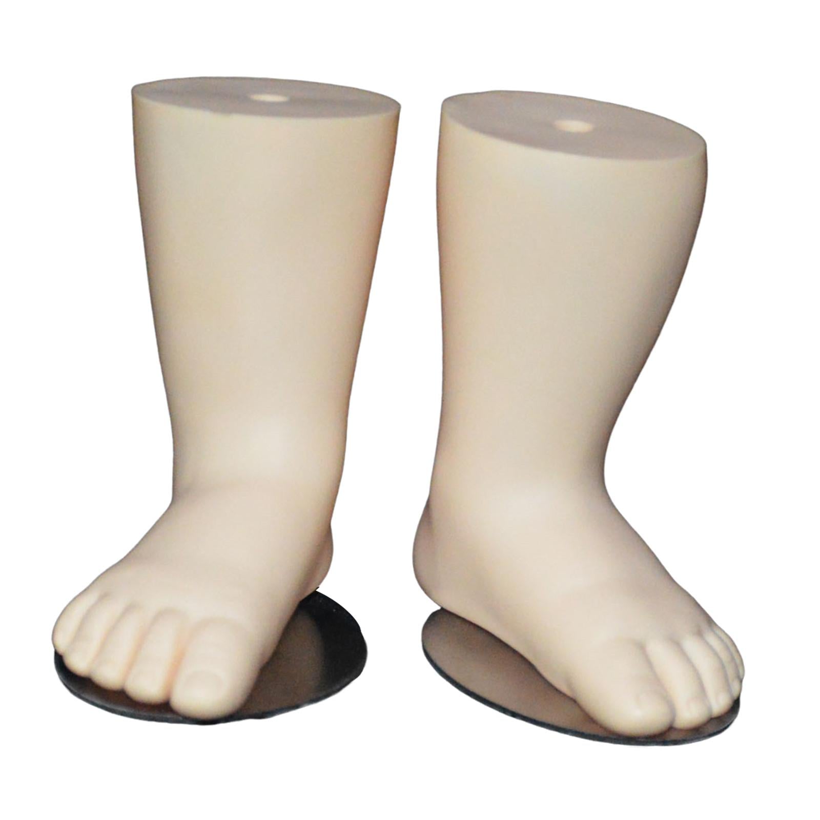 Baby Foot Model Photo Prop Sock Display Holder for Malls Shop Commercial Use Skin Color
