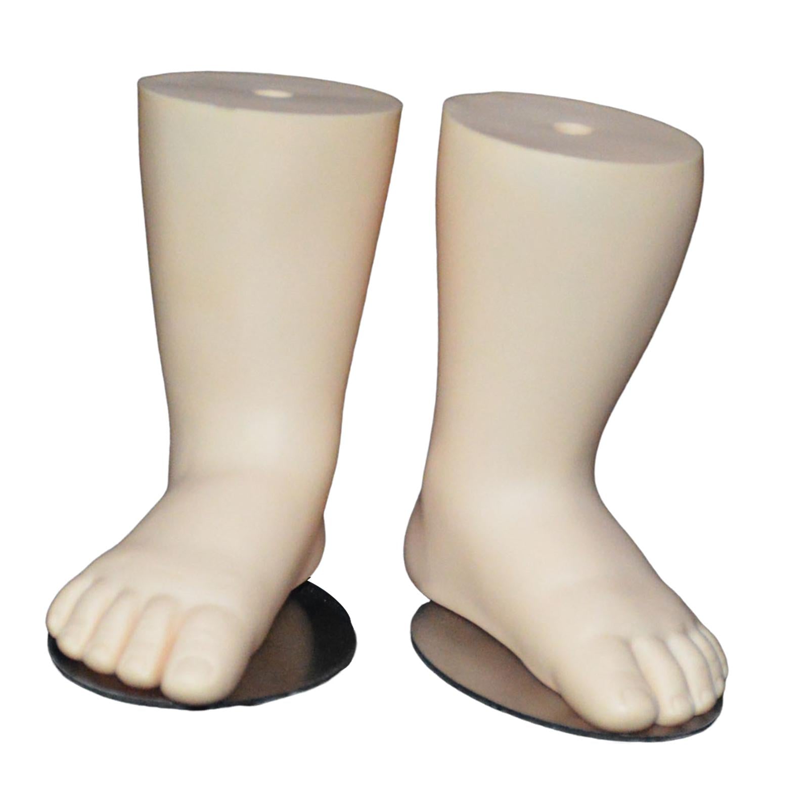 Baby Foot Model Photo Prop Sock Display Holder for Malls Shop Commercial Use Skin Color