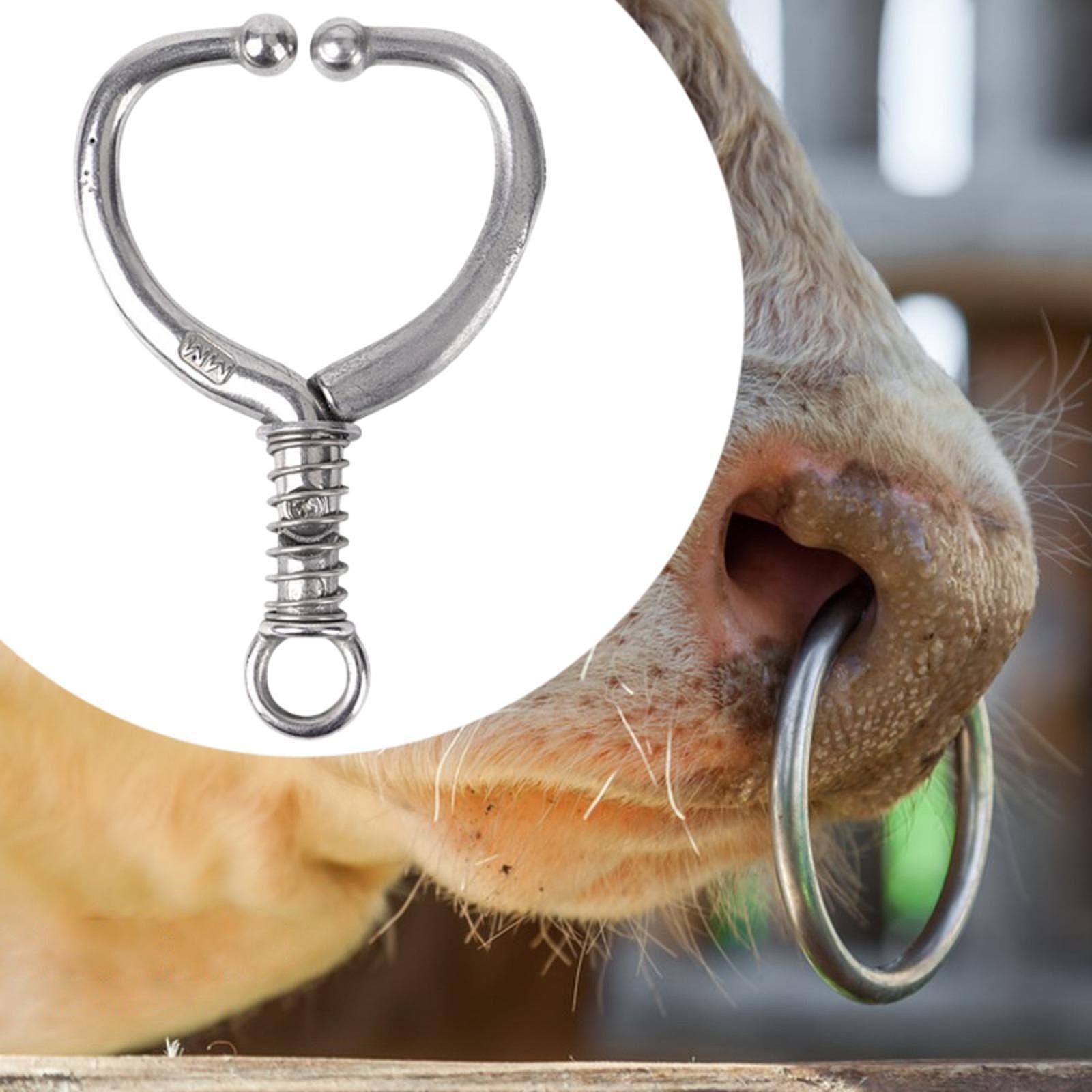 Cattle Nose Ring Livestock Tool Sturdy Easy to Use Farming Animals Equipment 14.5cmx9.6cm
