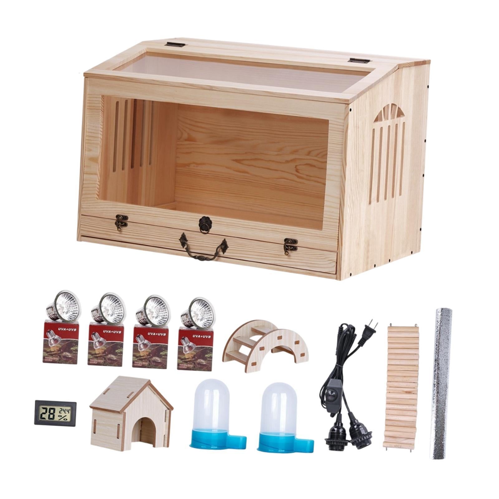 Chick Brooder Box Sturdy Wooden Small Chicken Coop for Hamsters Ducks Chicks