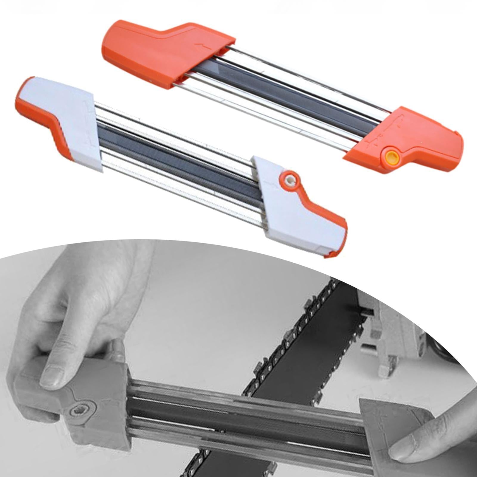 Chainsaws Chain Sharpener Woodworking Portable 2 in 1 Easy File Professional Orange White