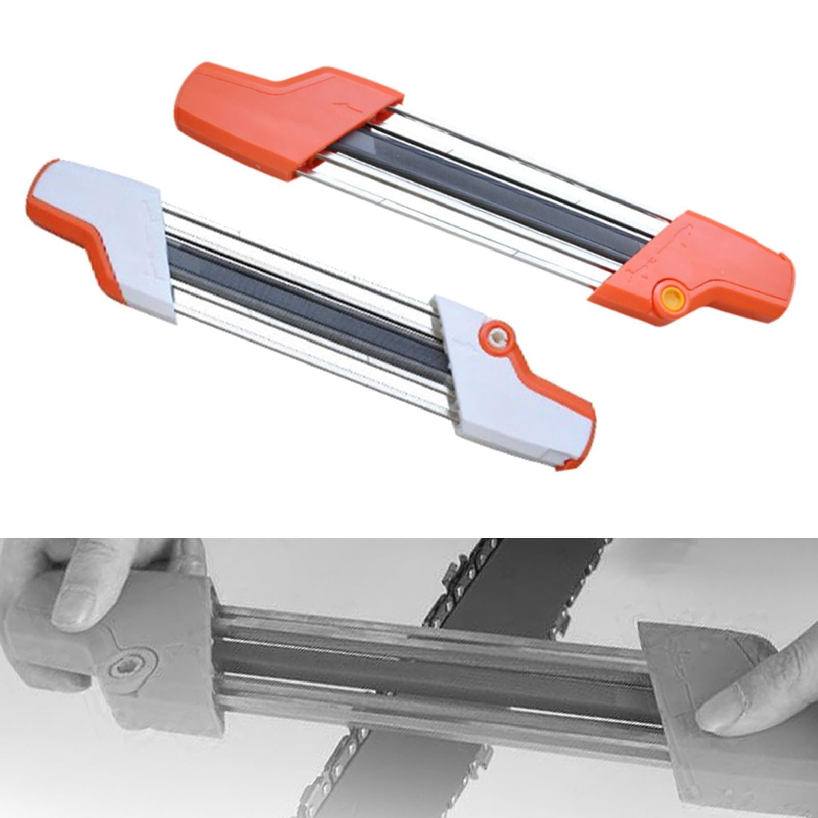 Chainsaws Chain Sharpener Woodworking Portable 2 in 1 Easy File Professional Orange White