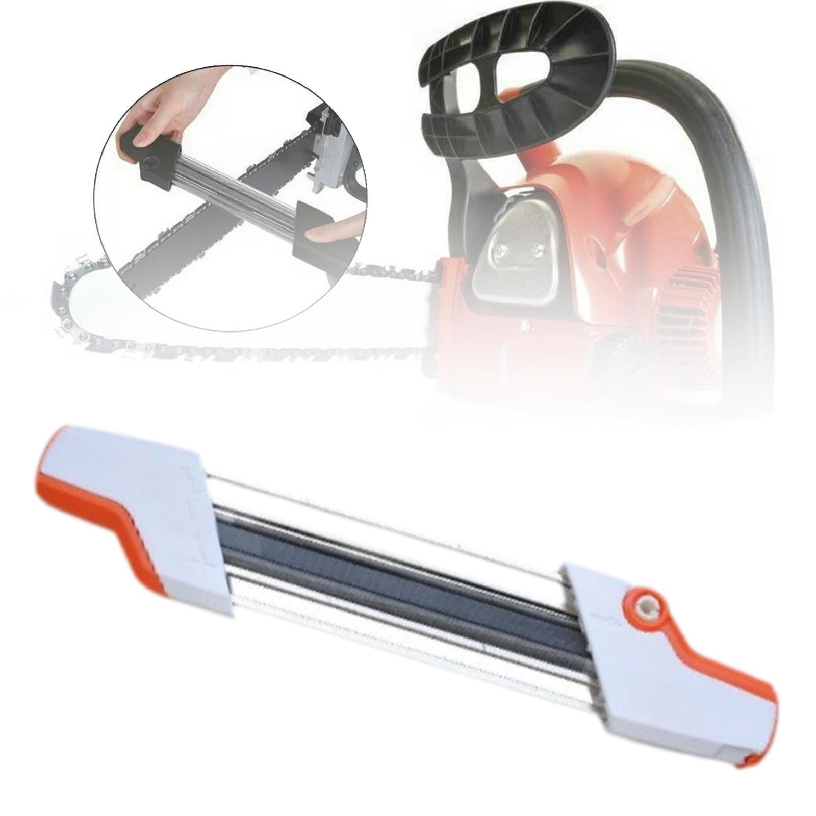 Chainsaws Chain Sharpener Woodworking Portable 2 in 1 Easy File Professional Orange White