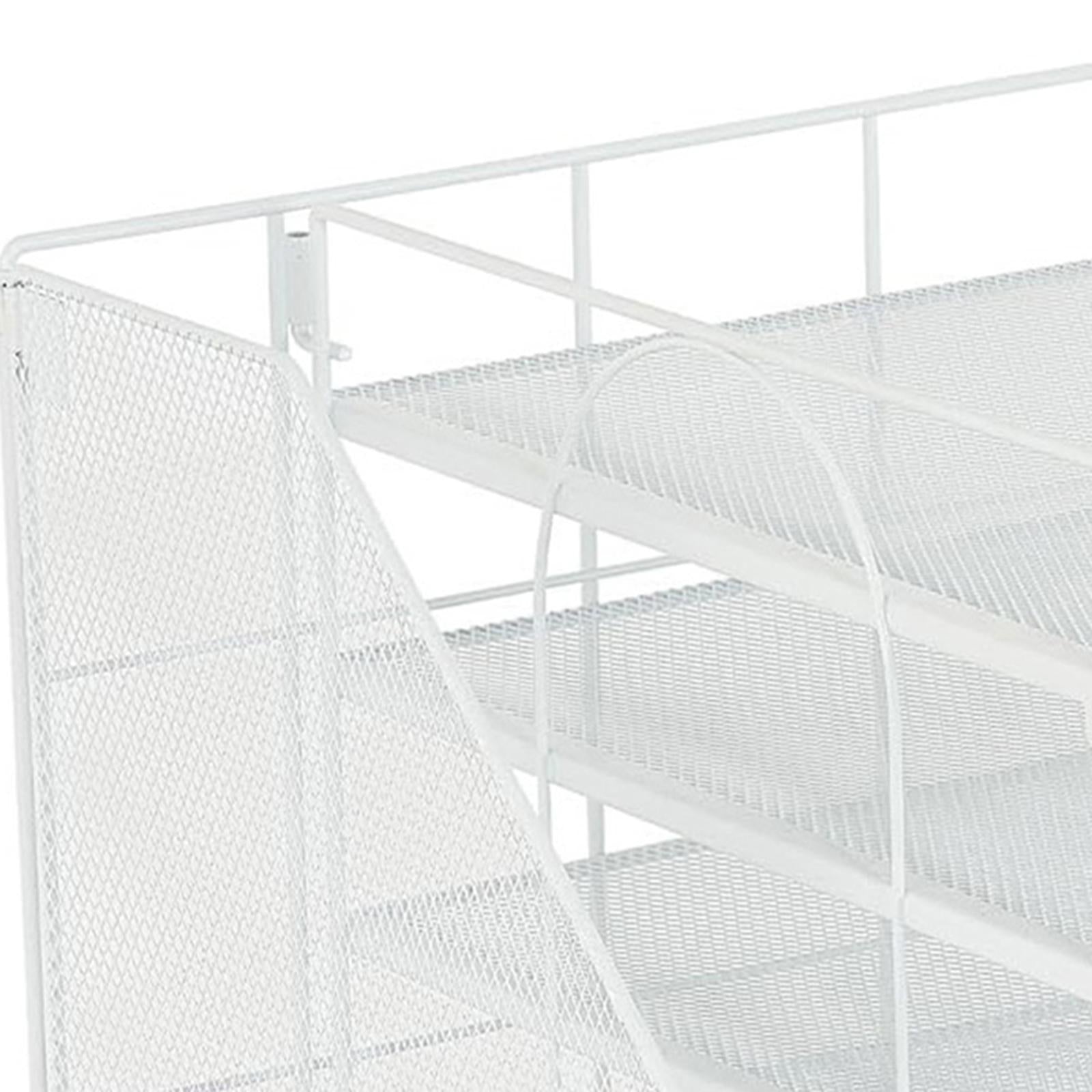 Desk File Organizer Practical Easy Access 5 Layer for School Study Classroom white