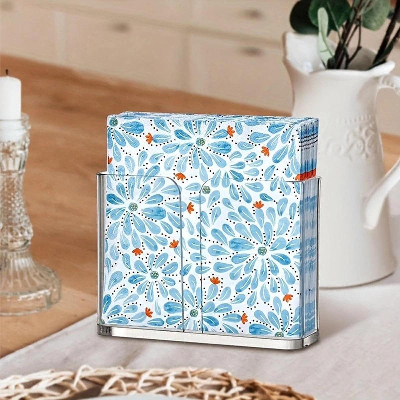 Acrylic Napkin Holder Cocktail Guest Towel Holder for Party Hotel Restaurant square
