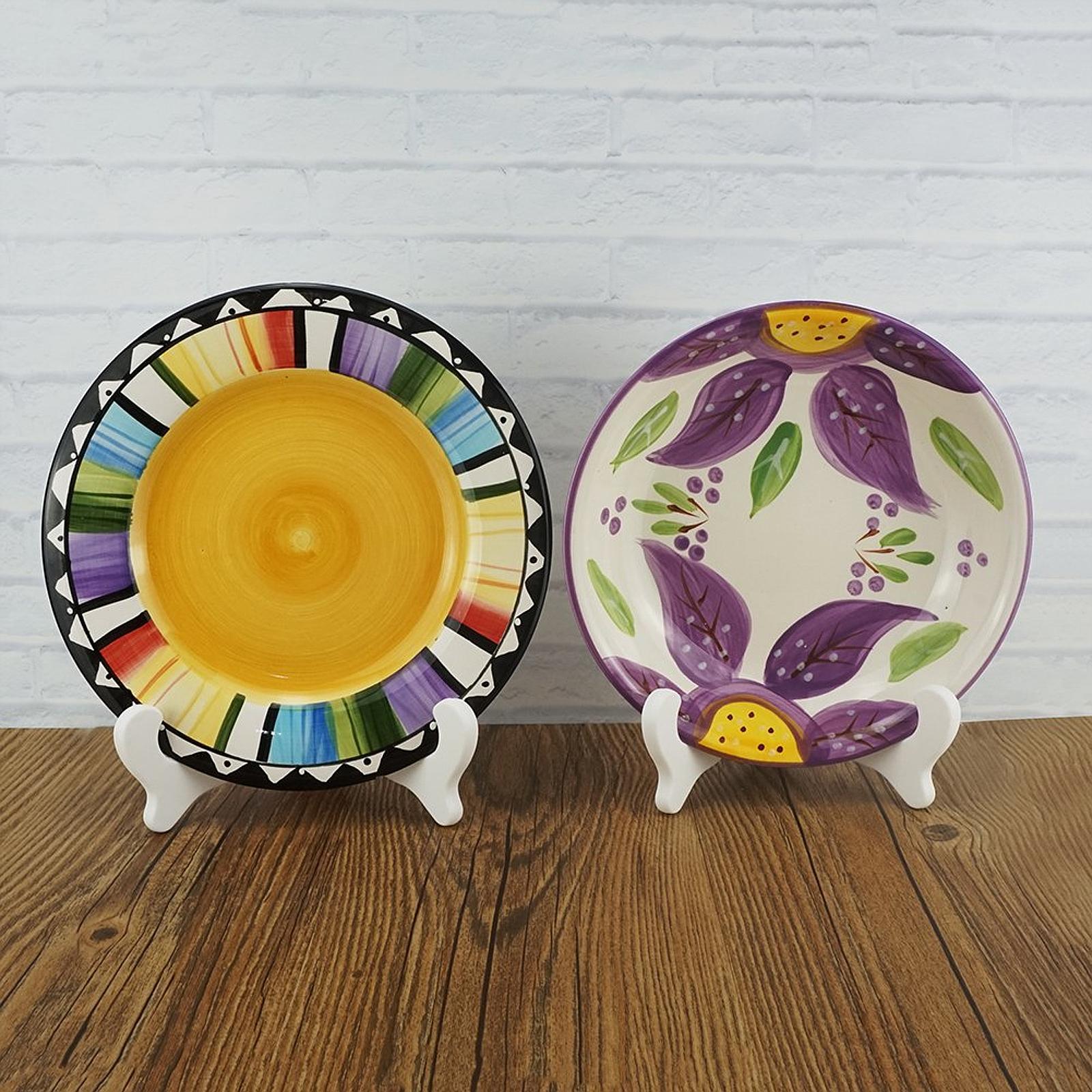5 Pieces Puerh Tea Cake Display Stands Compact Versatile Table Plate Holders White