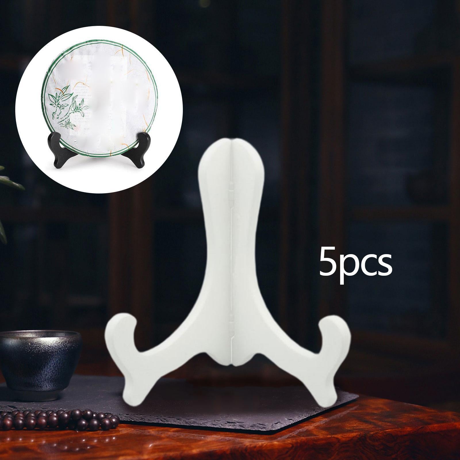 5 Pieces Puerh Tea Cake Display Stands Compact Versatile Table Plate Holders White