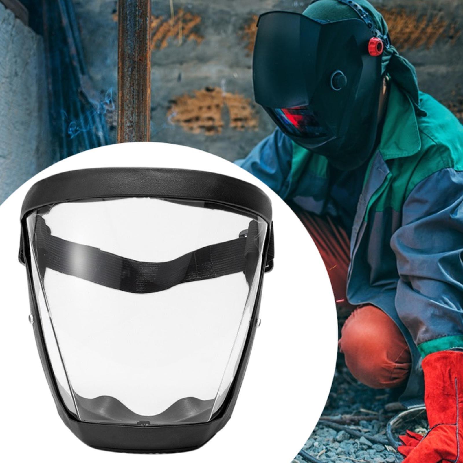 Full Face Shield Adults Face Mask for General Manufacturing Cutting Grinding Removable Clear