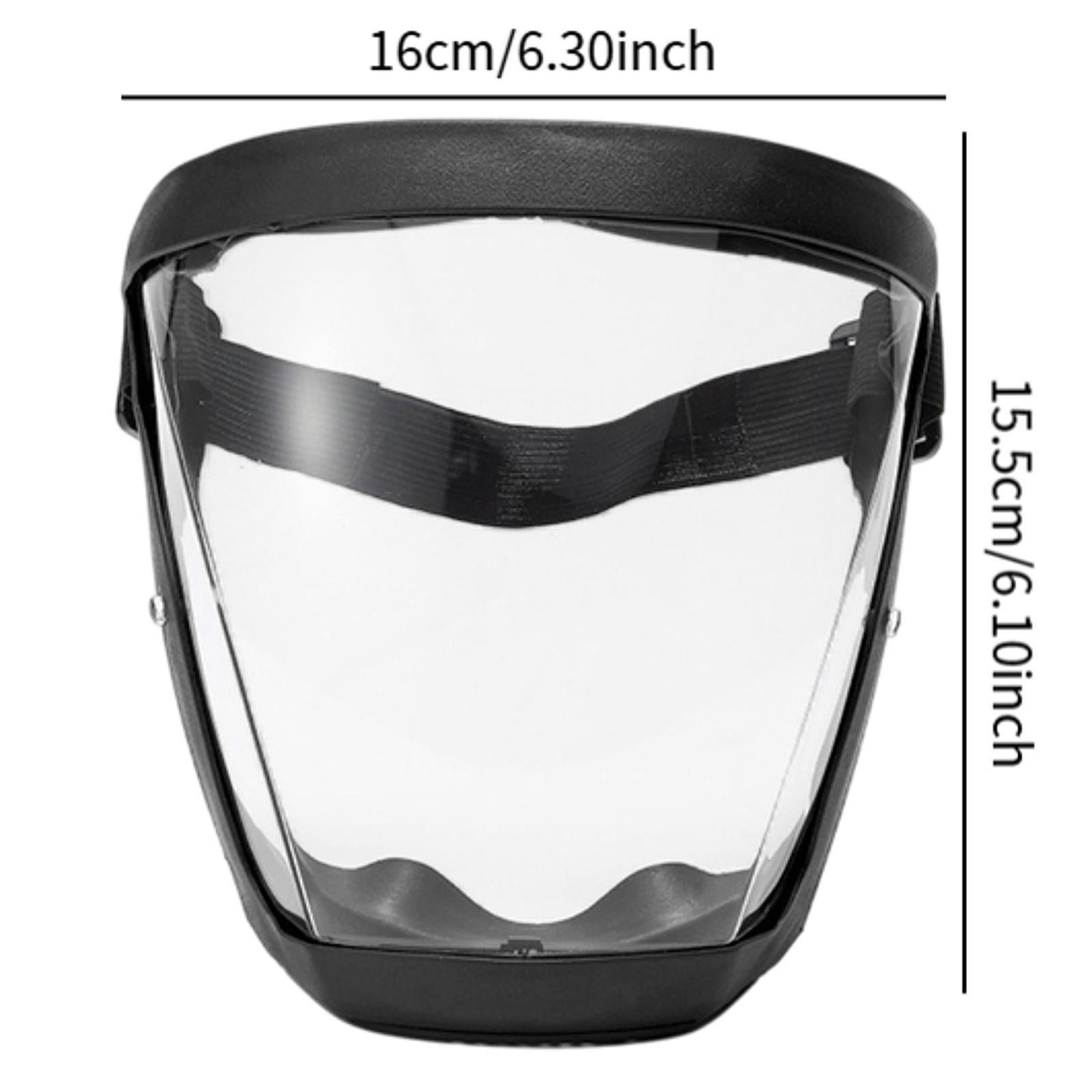 Full Face Shield Adults Face Mask for General Manufacturing Cutting Grinding Removable Clear