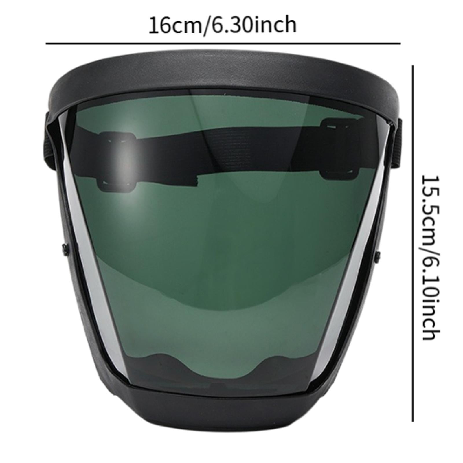 Full Face Shield Adults Face Mask for General Manufacturing Cutting Grinding Removable Green