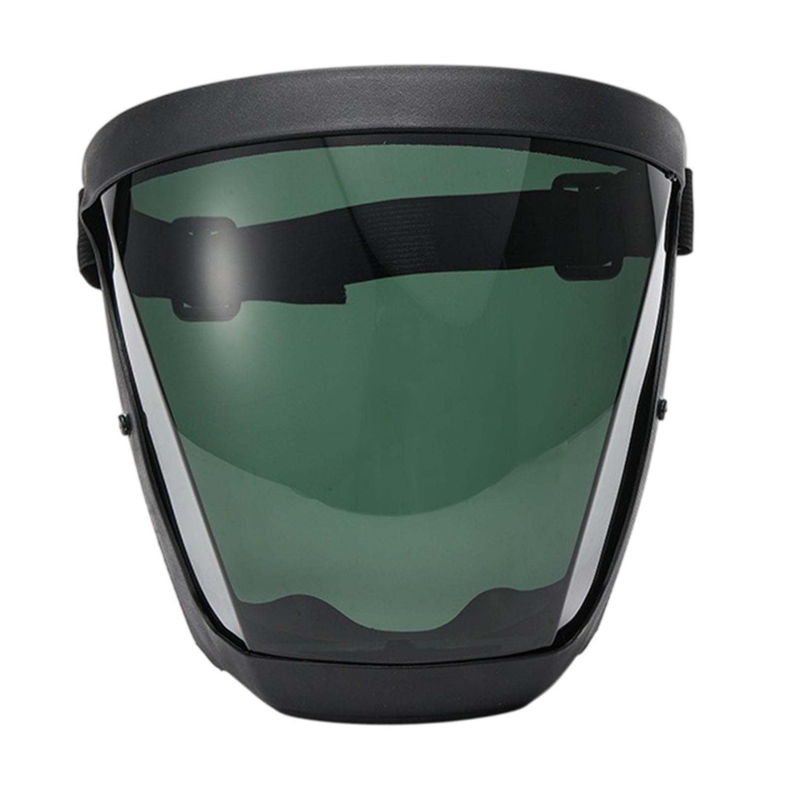 Full Face Shield Adults Face Mask for General Manufacturing Cutting Grinding Removable Green