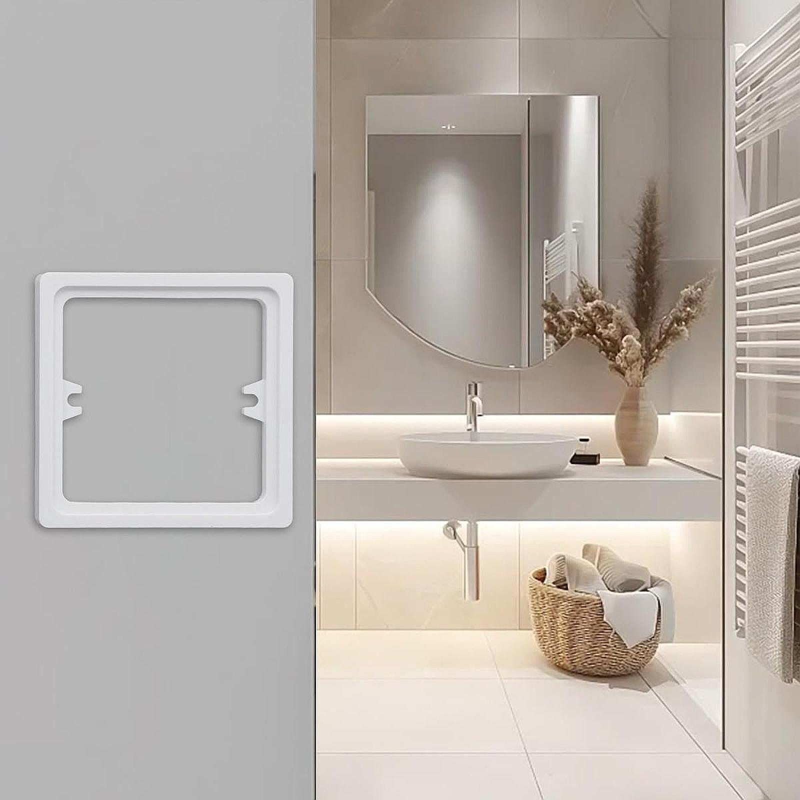 2 Pieces Single Socket Spacers Switche Accessory for Office Living Room Home white