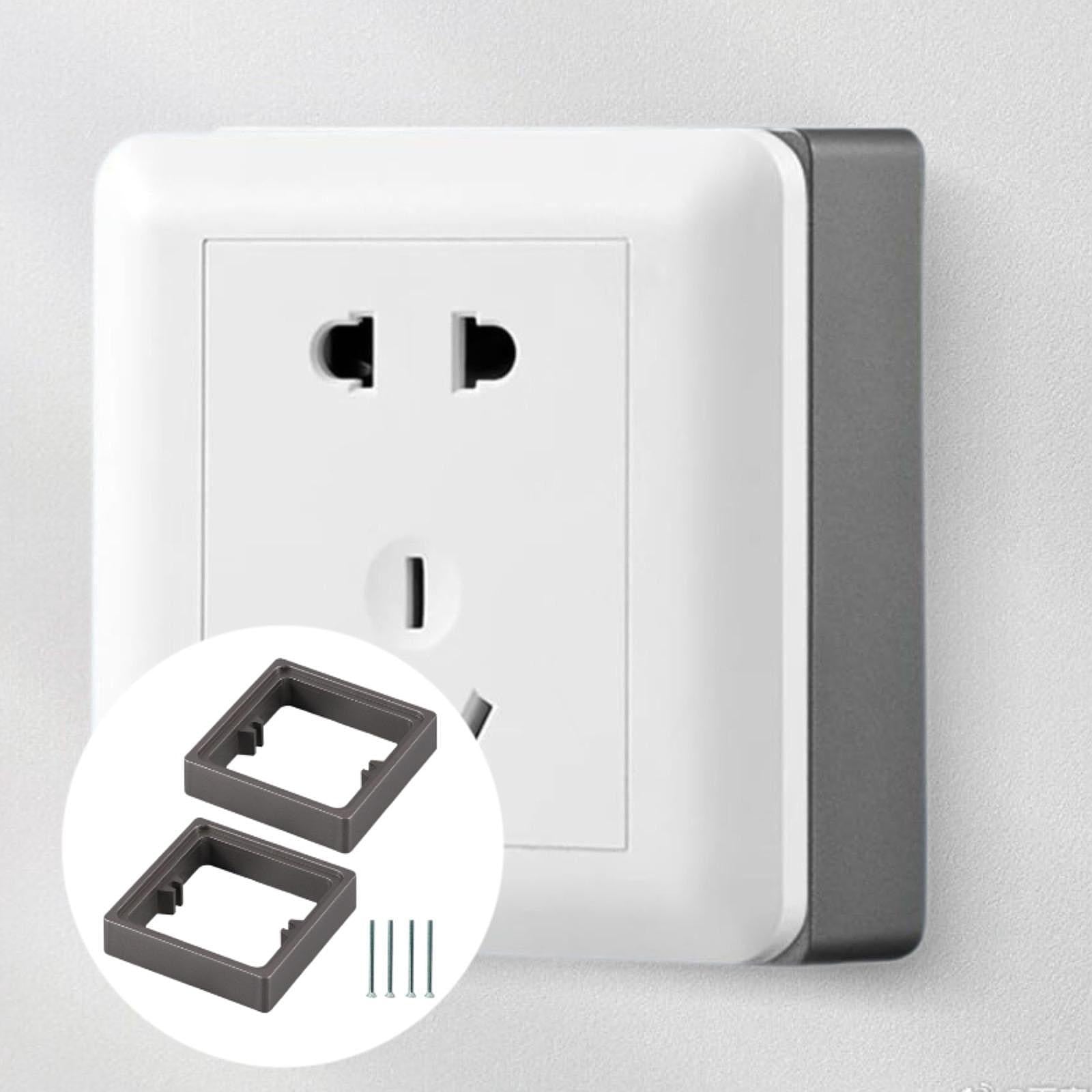 2 Pieces Single Socket Spacers Switche Accessory for Office Living Room Home gray