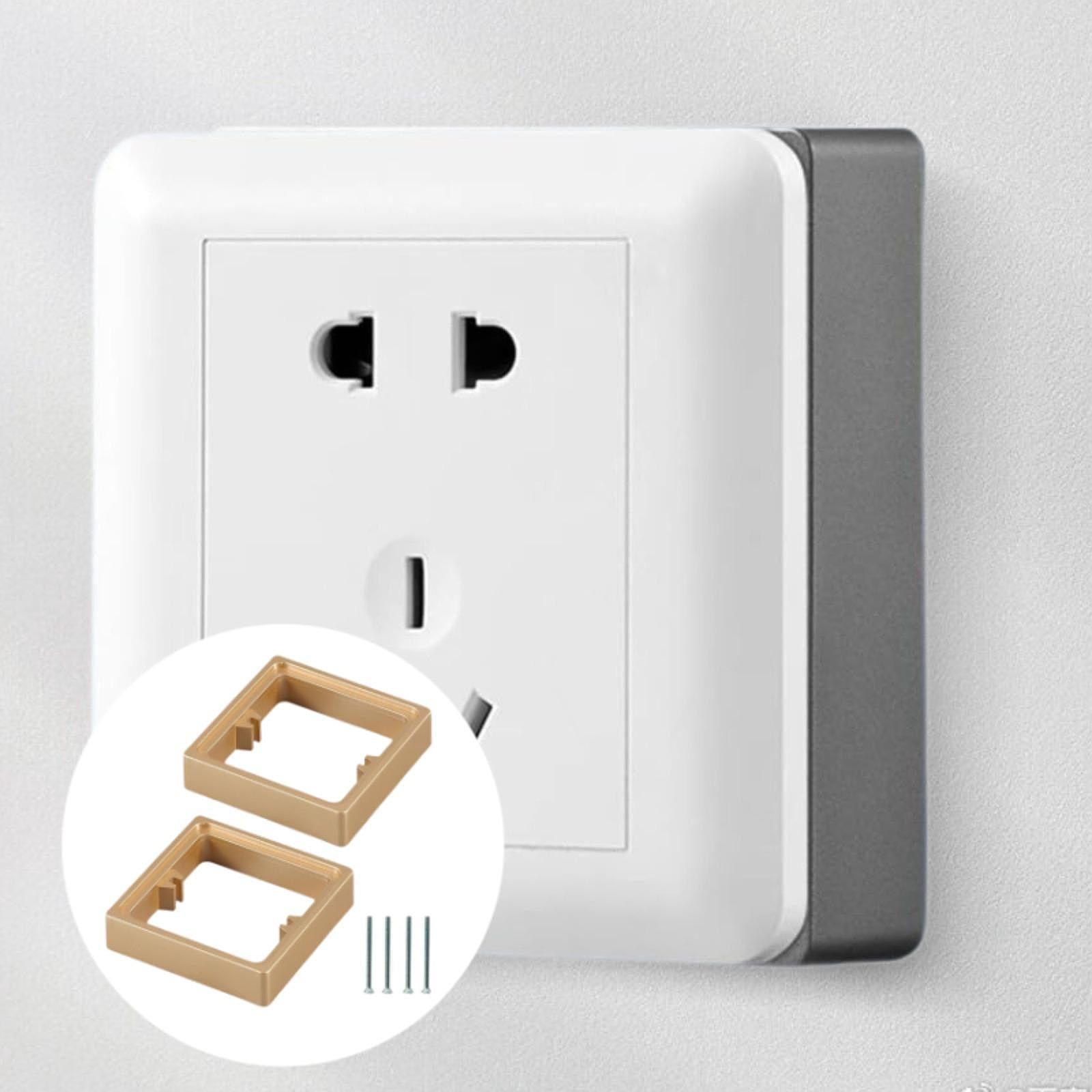 2 Pieces Single Socket Spacers Switche Accessory for Office Living Room Home golden