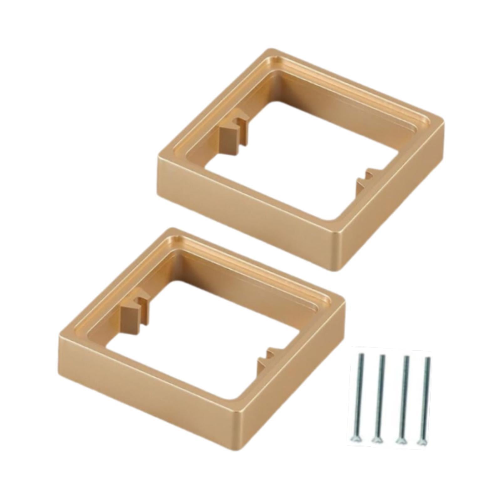 2 Pieces Single Socket Spacers Switche Accessory for Office Living Room Home golden