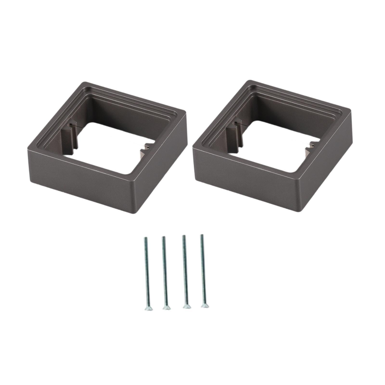 2Pcs Single Socket Spacers Square Wall Plate Spacers for Kitchen Home gray