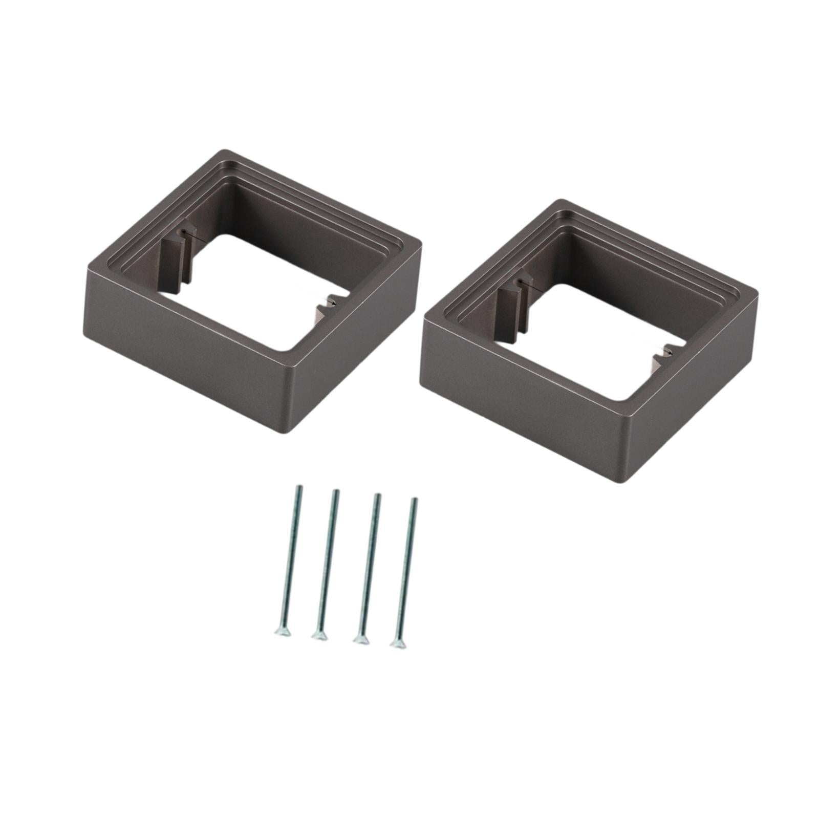 2Pcs Single Socket Spacers Square Wall Plate Spacers for Kitchen Home gray