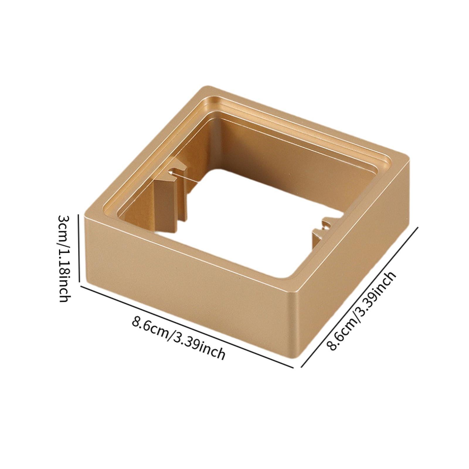 2Pcs Single Socket Spacers Square Wall Plate Spacers for Kitchen Home golden