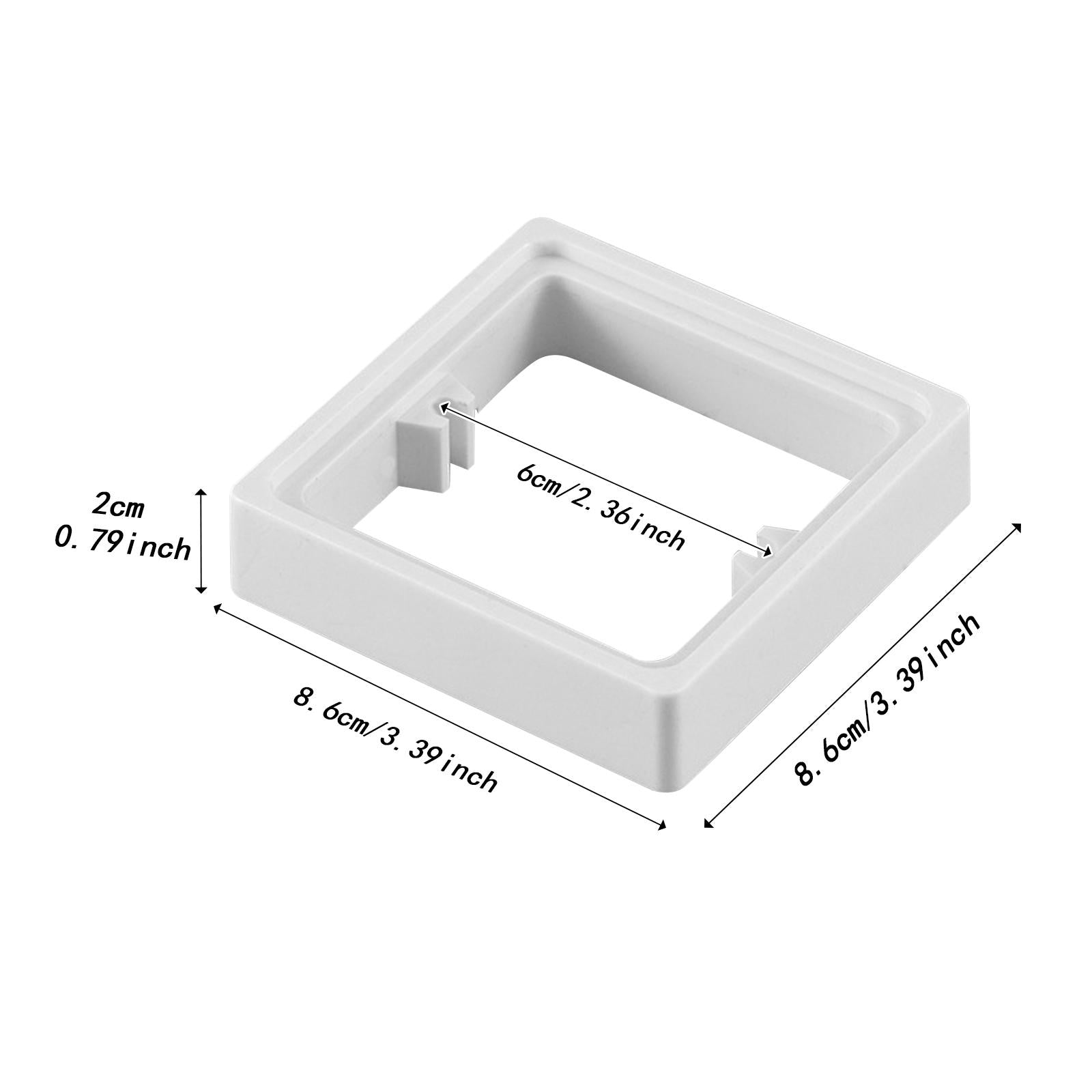 2x Socket Frame Plate Spacers 20mm Switche Accessory for Home Kitchen white
