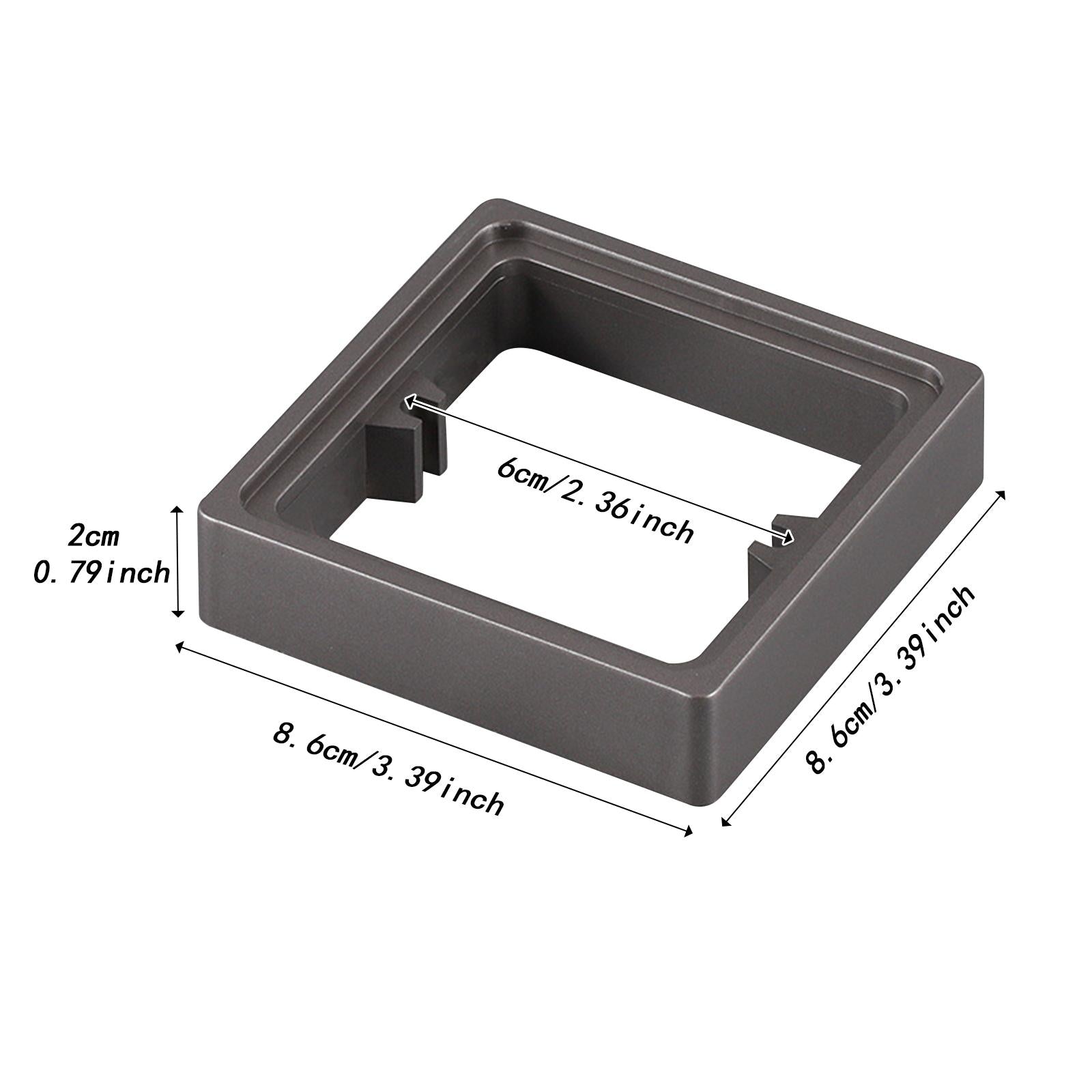 2x Socket Frame Plate Spacers 20mm Switche Accessory for Home Kitchen gray