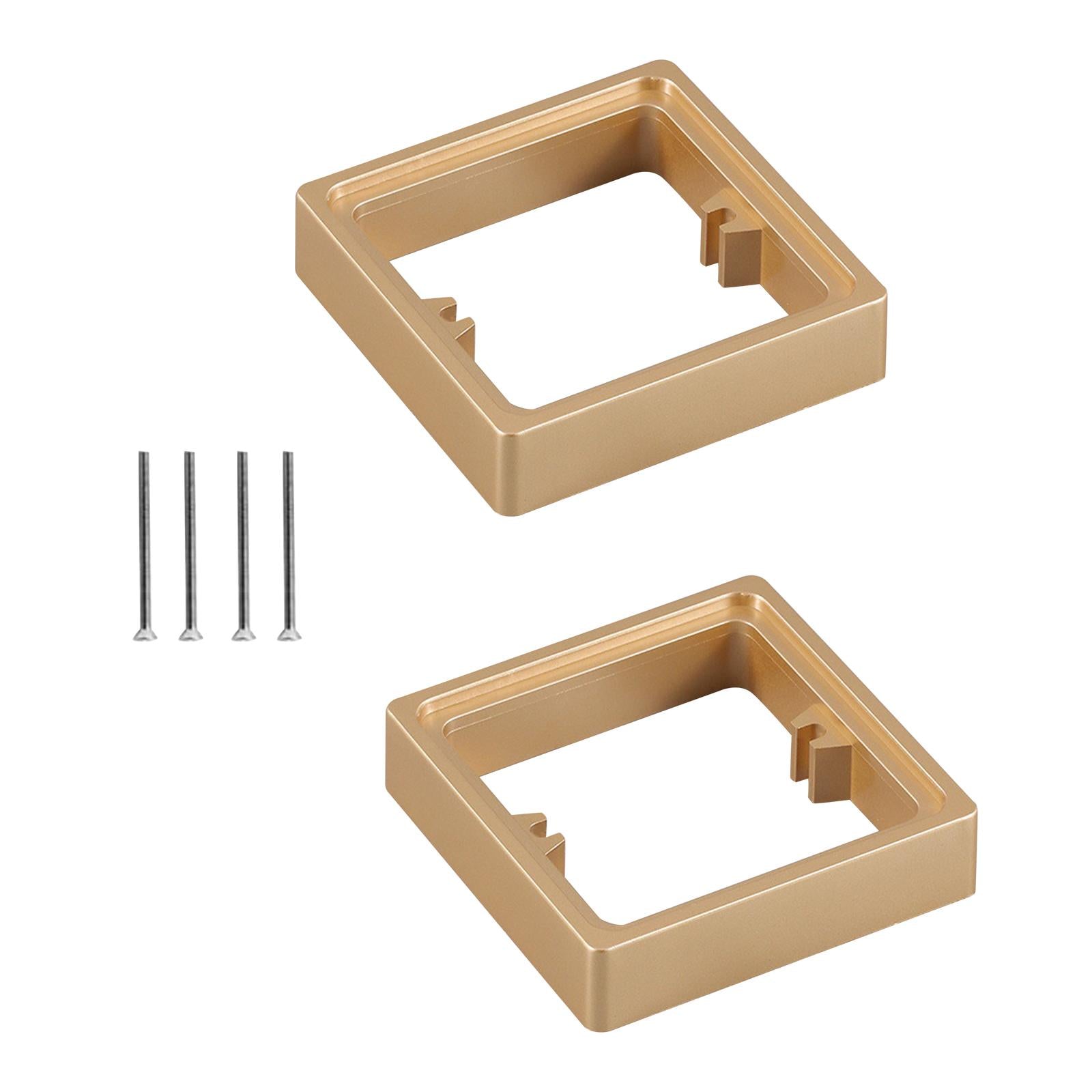 2x Socket Frame Plate Spacers 20mm Switche Accessory for Home Kitchen golden