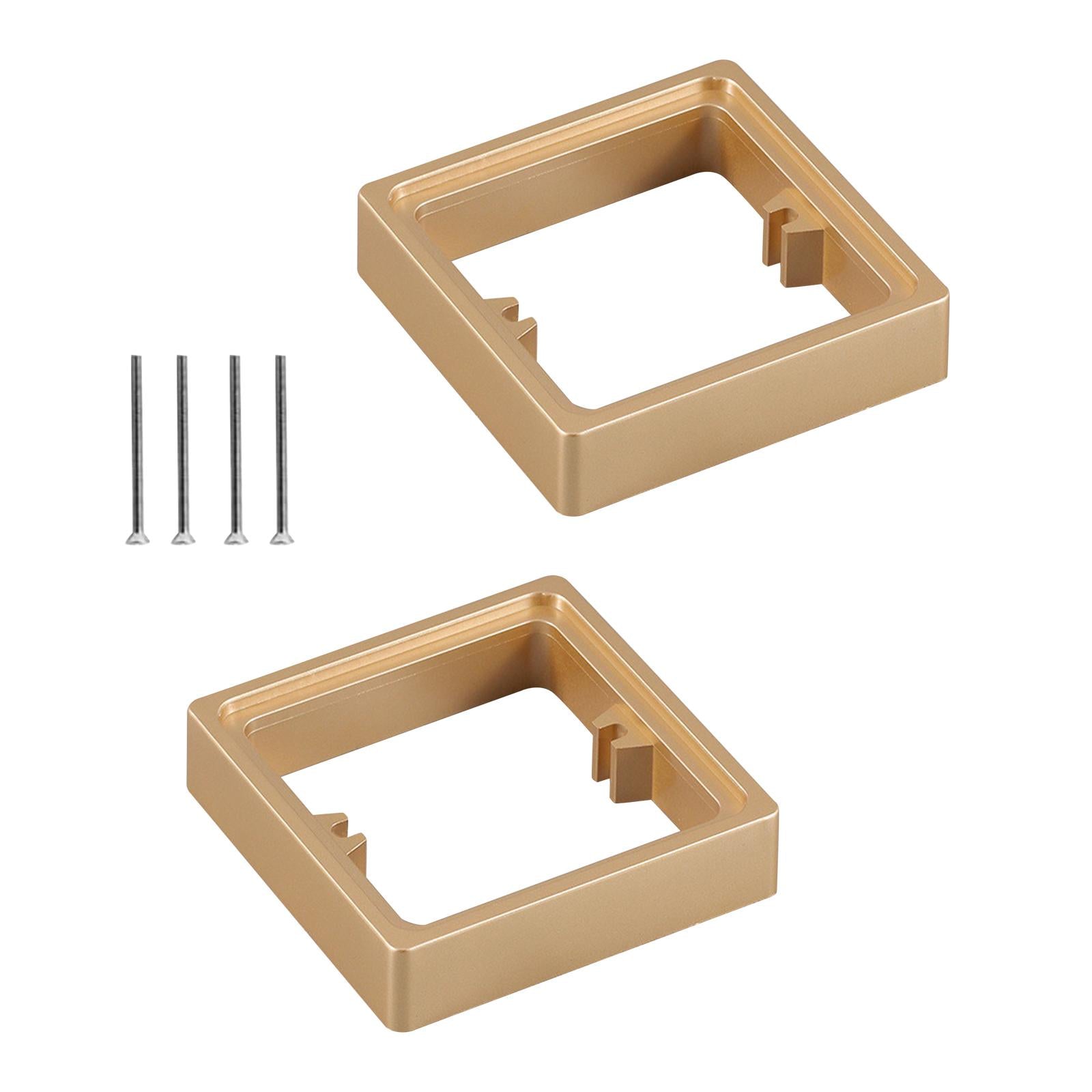 2x Socket Frame Plate Spacers 20mm Switche Accessory for Home Kitchen golden