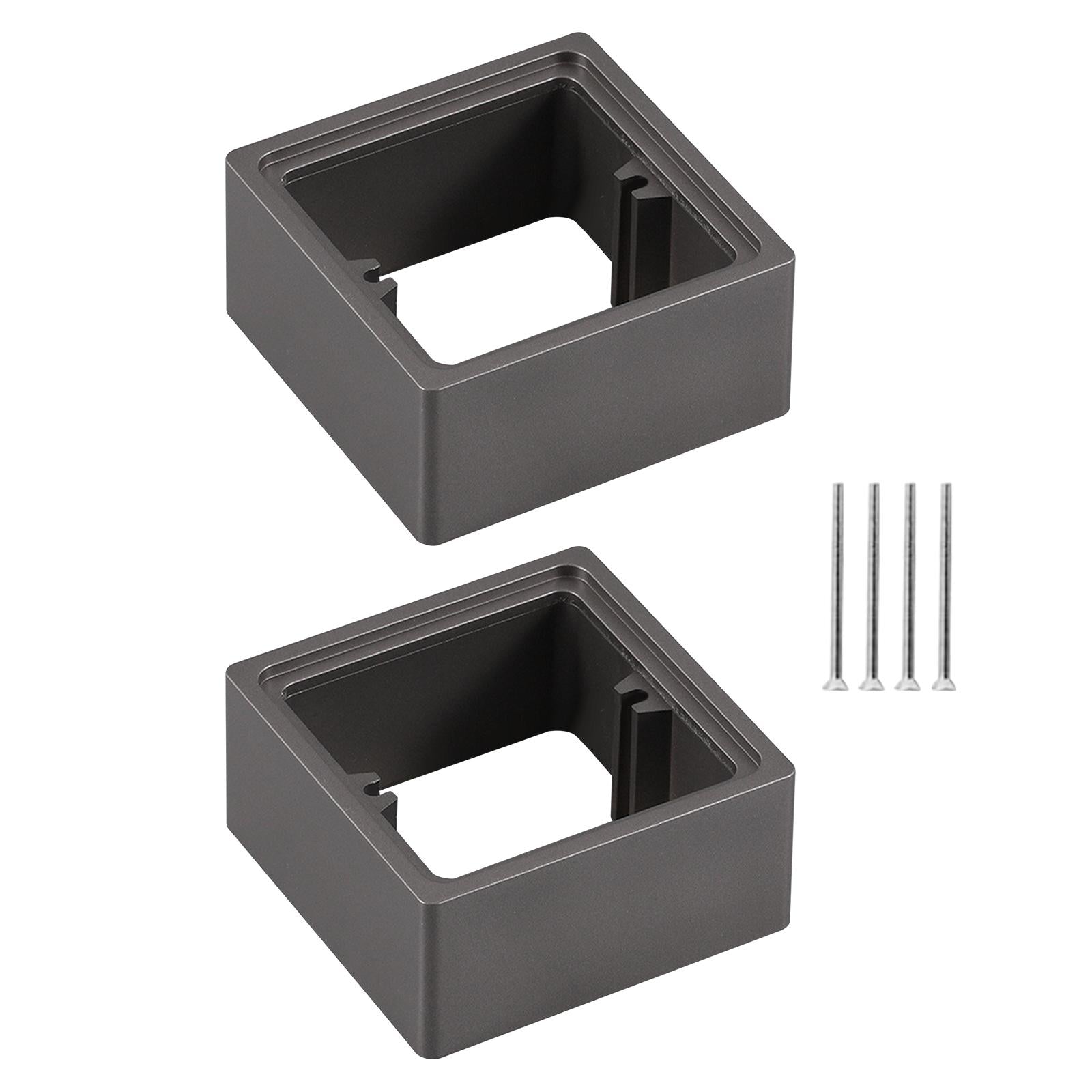 2 Pieces Socket Frame Plate Spacers Switche Accessory for Office Living Room gray