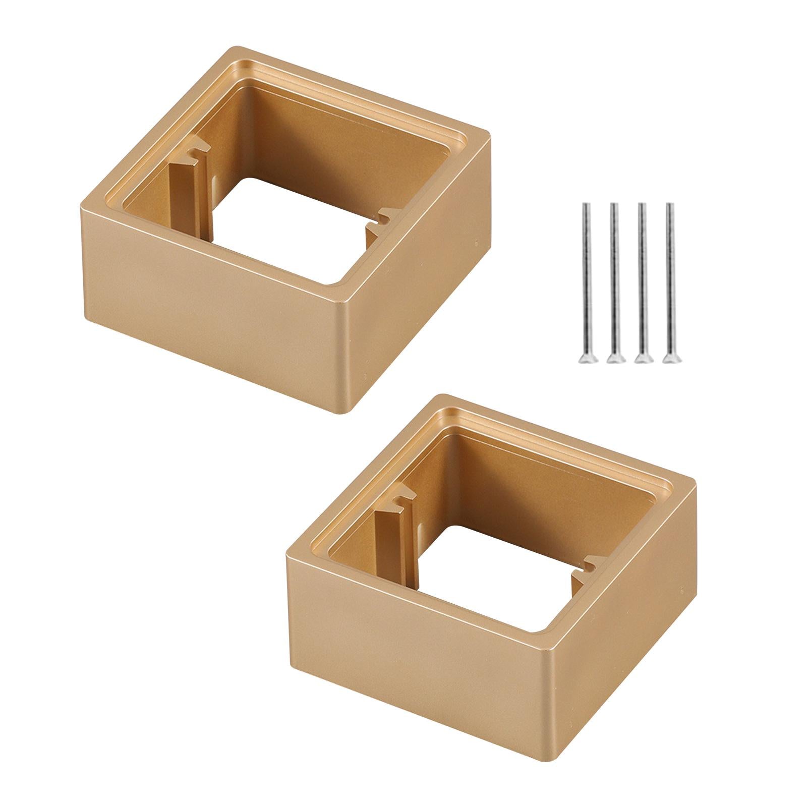 2 Pieces Socket Frame Plate Spacers Switche Accessory for Office Living Room golden