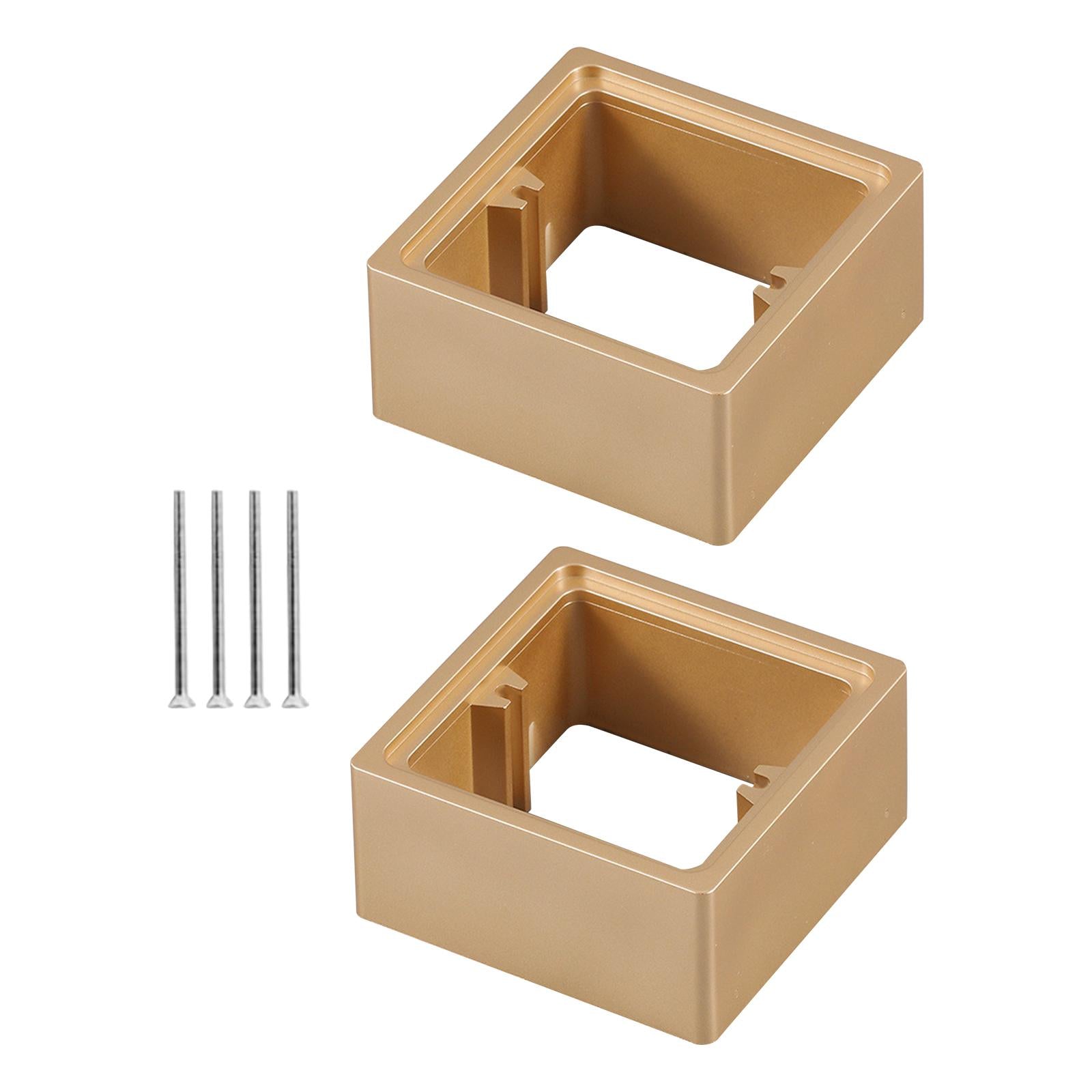 2 Pieces Socket Frame Plate Spacers Switche Accessory for Office Living Room golden