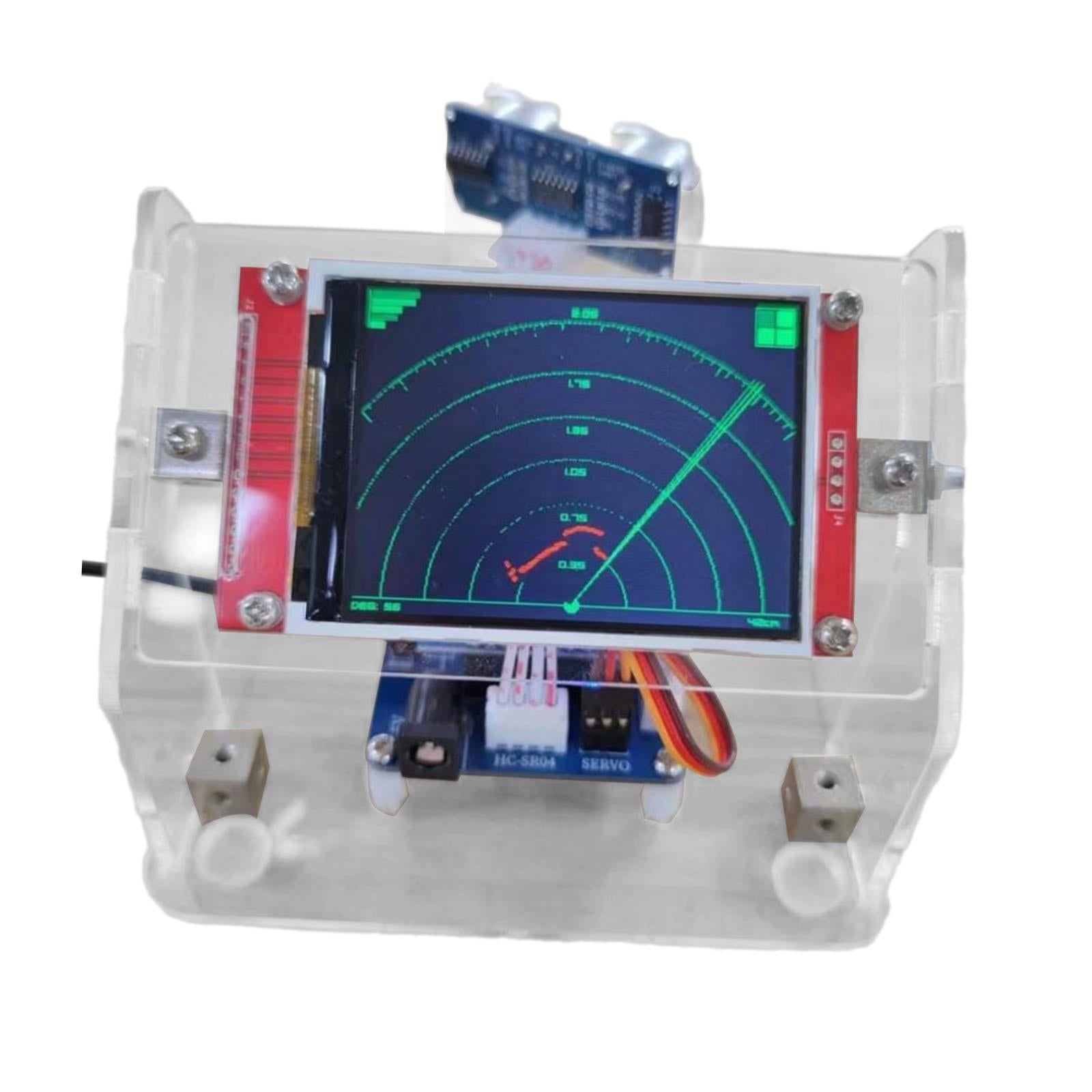 RC Ultrasonic Radar Sensors Module Kit Easy to Assemble for 1/10 RC Crawlers 2.8 inch Screen Set