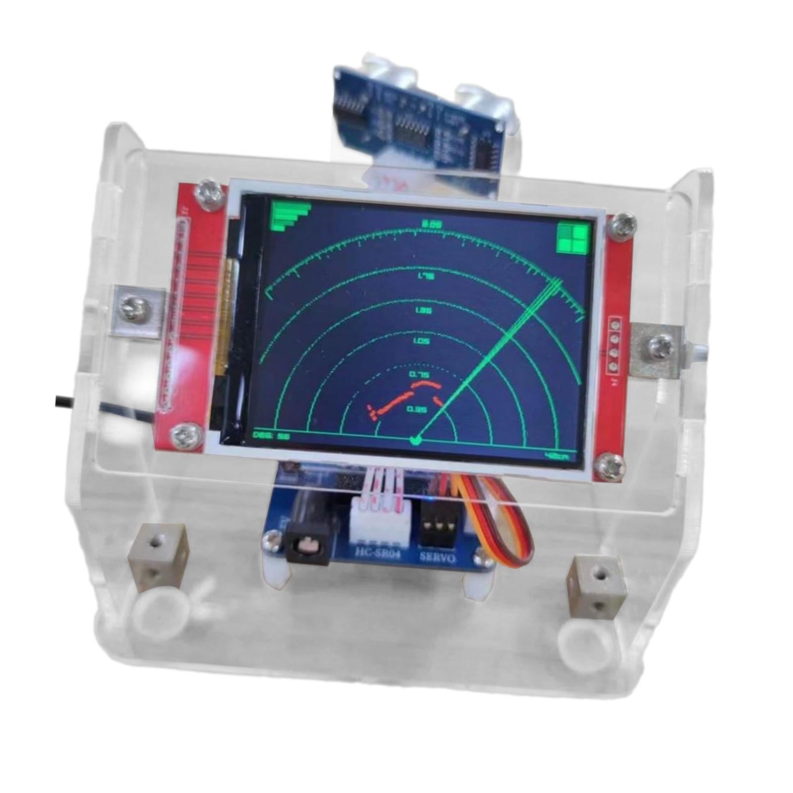 RC Ultrasonic Radar Sensors Module Kit Easy to Assemble for 1/10 RC Crawlers 2.8 inch Screen Set