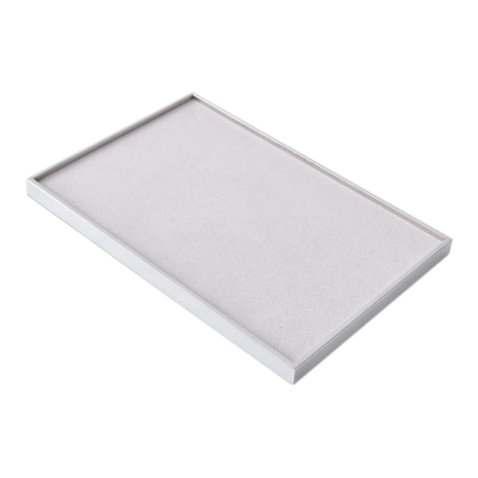 Velvet Jewelry Tray Necklace Bracelet Rings Showcase for Pendant Drawer Home Gray