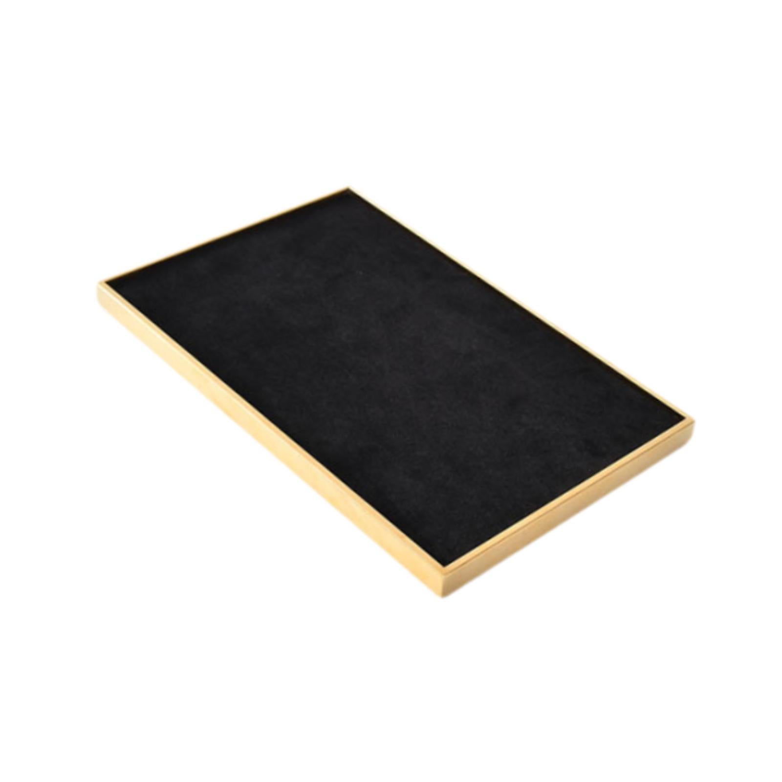 Velvet Jewelry Tray Necklace Bracelet Rings Showcase for Pendant Drawer Home Gold Black