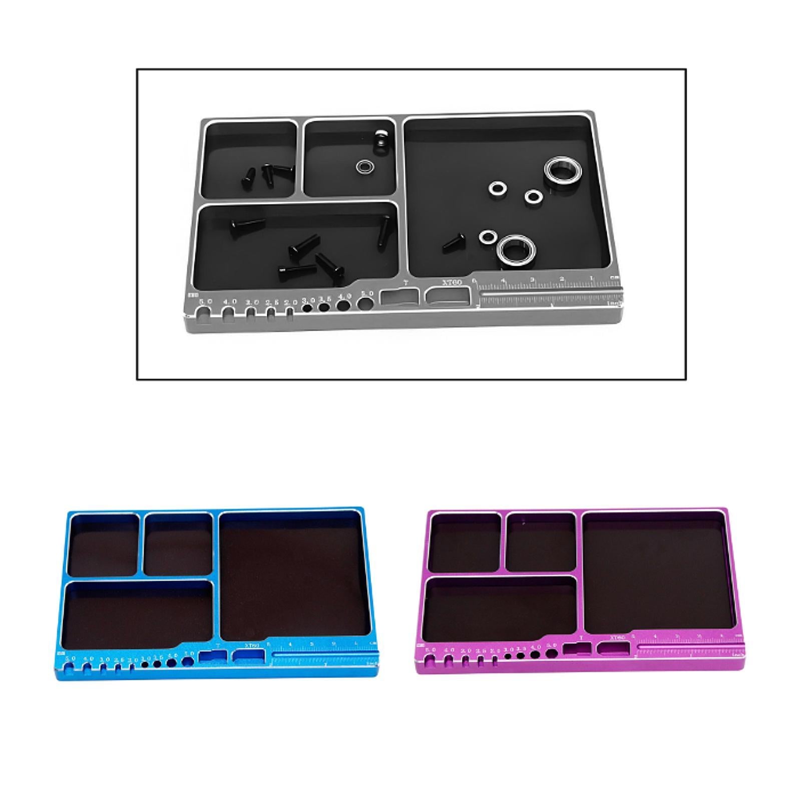 Screw Organizer Storage Tray 1/8/10/12/18 RC Model for Compartments Blue