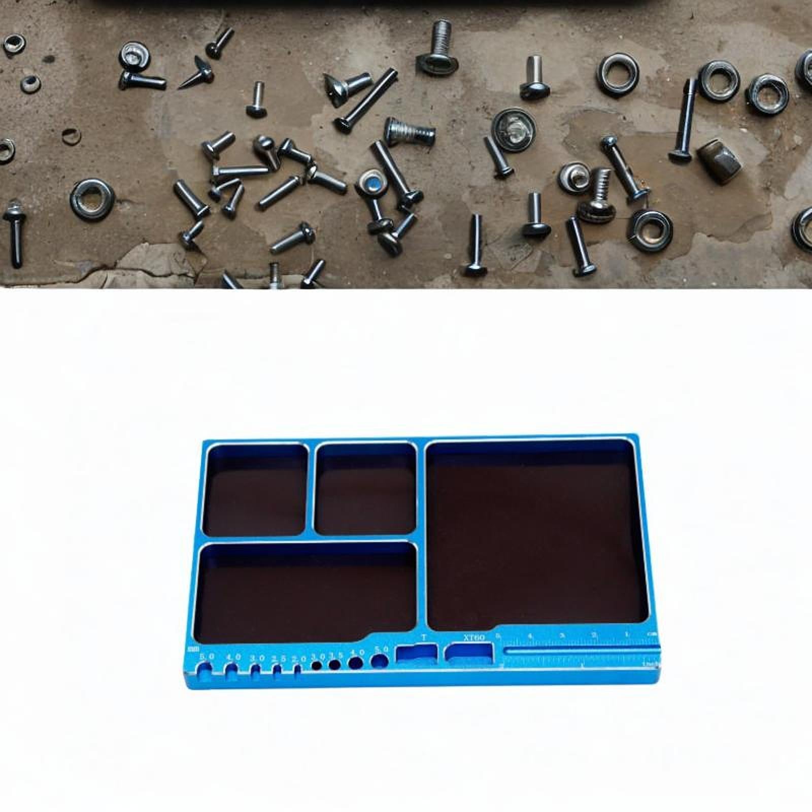Screw Organizer Storage Tray 1/8/10/12/18 RC Model for Compartments Blue
