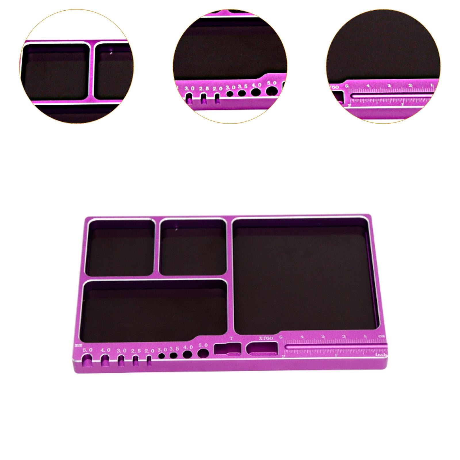 Screw Organizer Storage Tray 1/8/10/12/18 RC Model for Compartments Purple