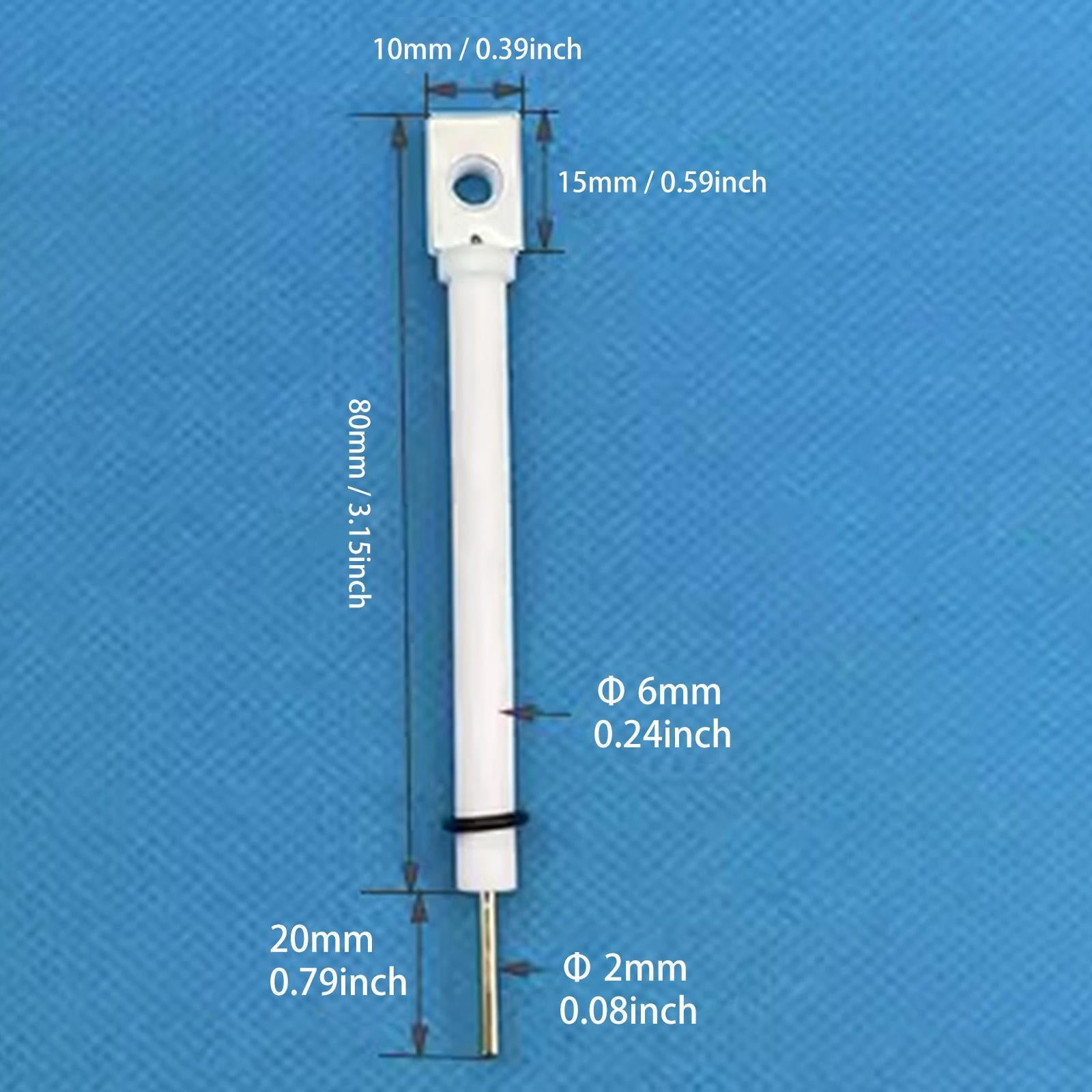 Platinum Sheet Electrode Holder Auxiliary Electrode Clip for Electrochemical 10x15mm 80mm